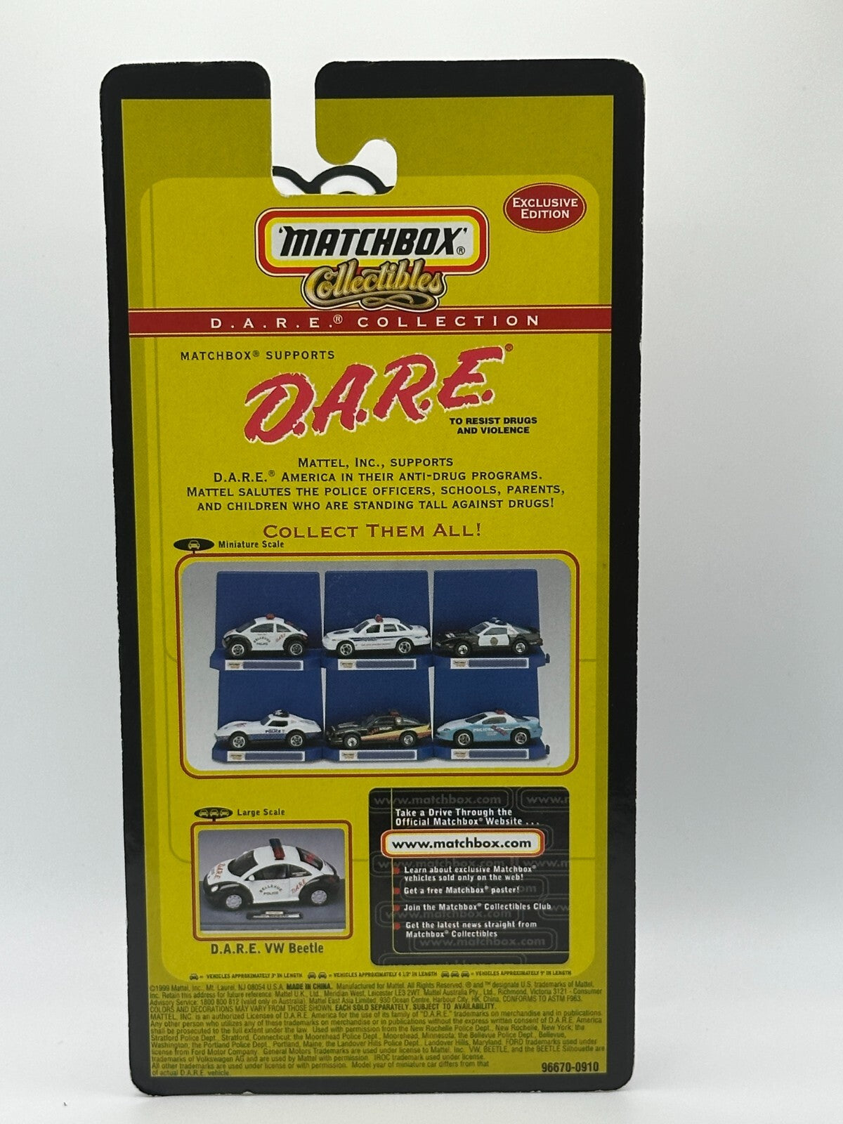 1999 Matchbox Collectibles D.A.R.E Collection Stratford Police Camaro I-Roc Z