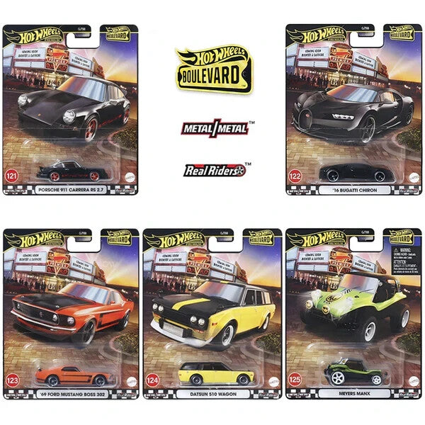 2025 Hot Wheels Premium Boulevard #121-125 Full Set of 5 Cars