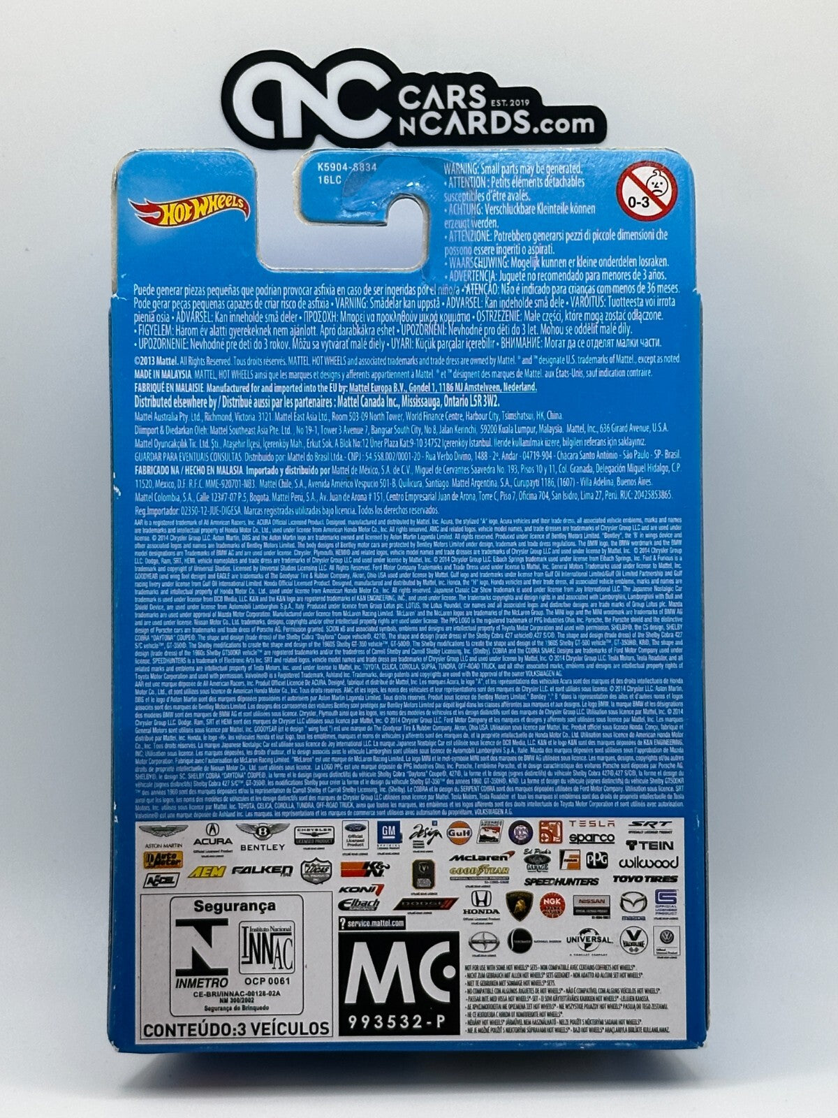 2013 Hot Wheels 3 Pack Ford Mustang GT (Cracked Blister)