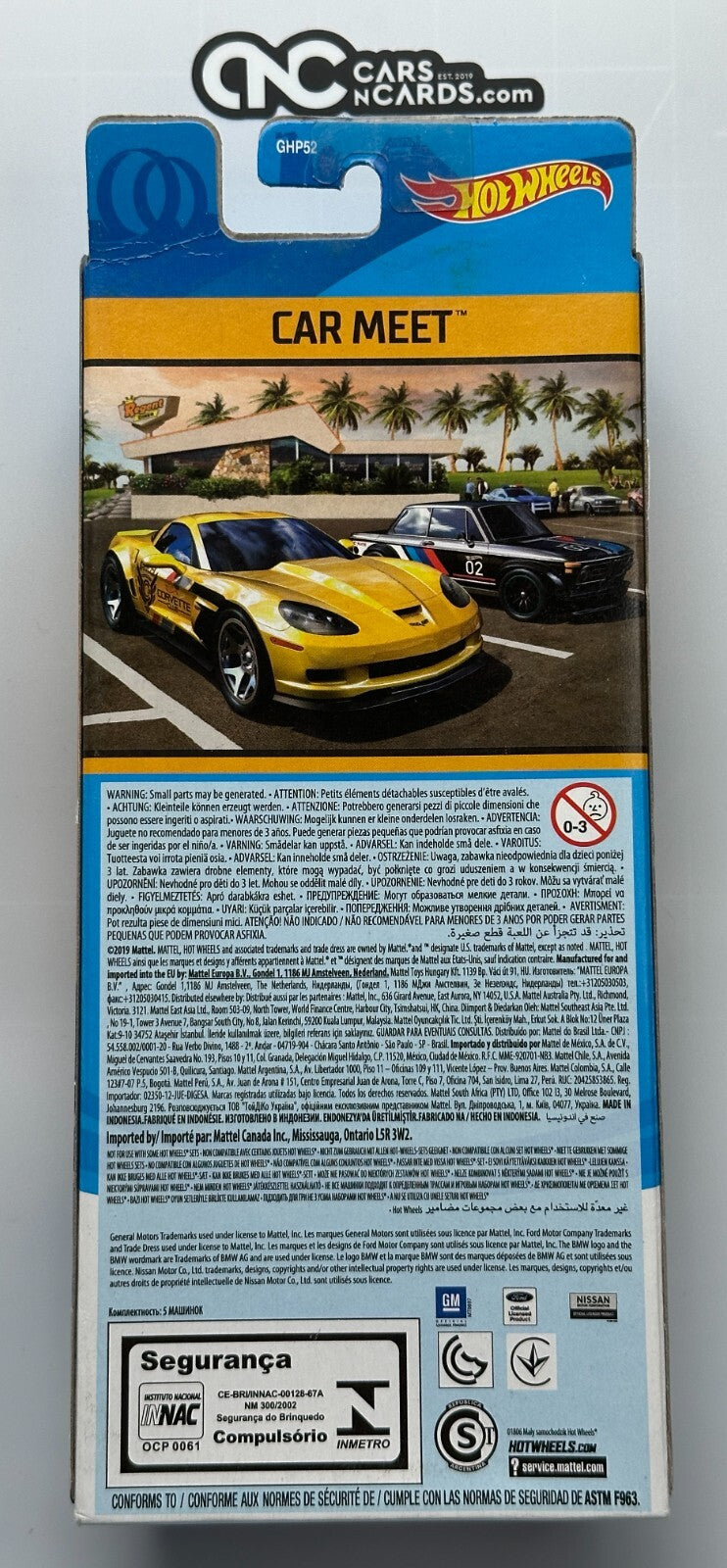 2020 Hot Wheels Car Meet 5 Pack Corvette/BMW/Datsun/Mustang (Small Crease)