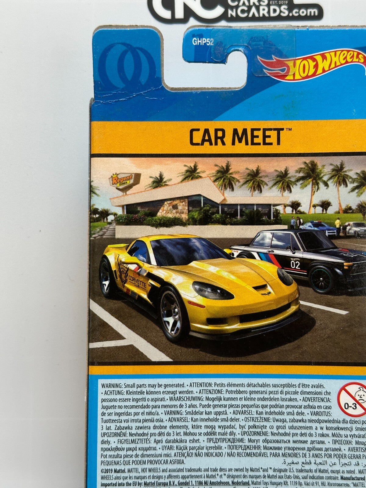 2020 Hot Wheels Car Meet 5 Pack Corvette/BMW/Datsun/Mustang (Small Crease)