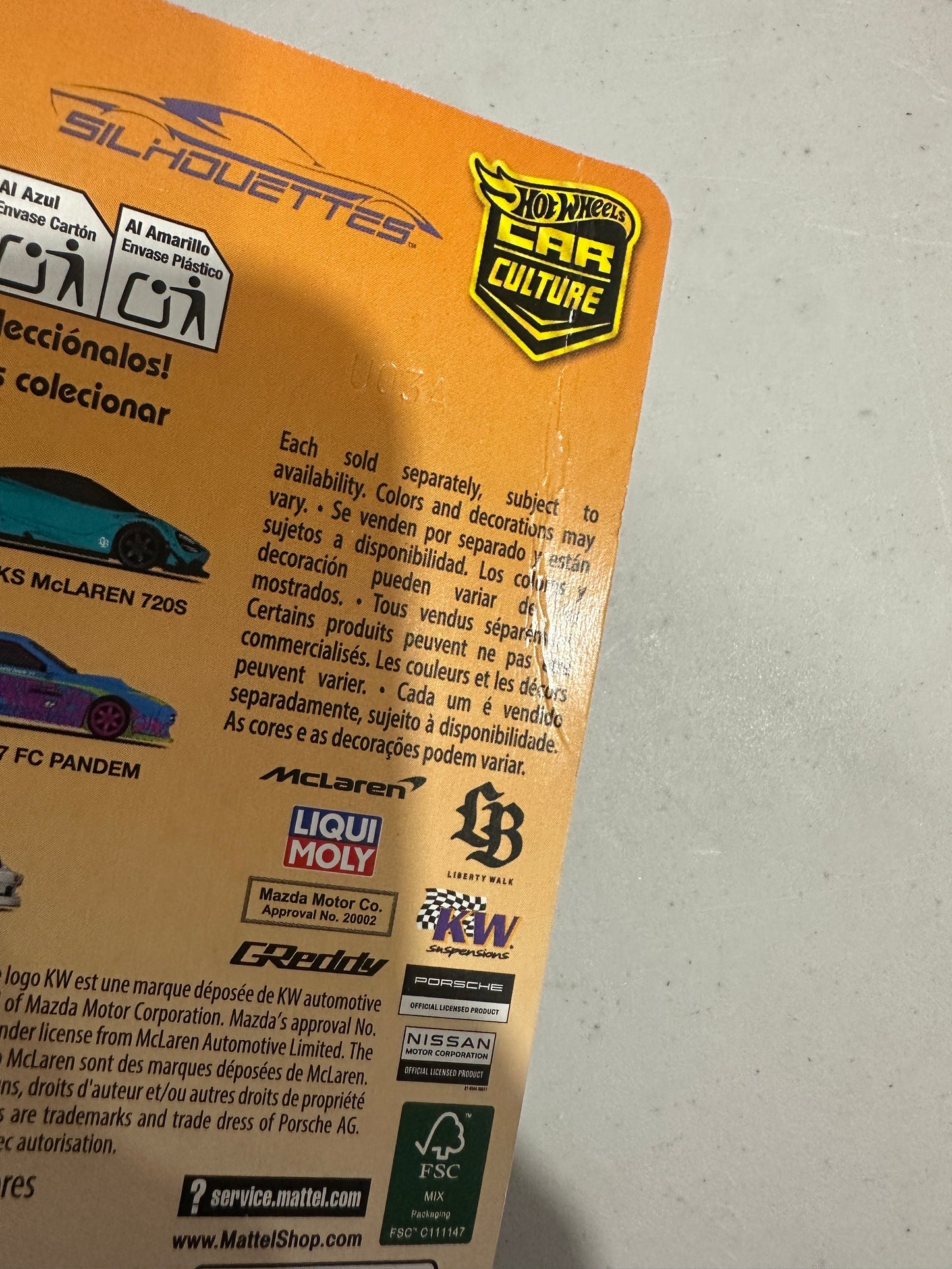 2025 Hot Wheels Premium Car Culture Silhouettes LB McLaren 720S (Card Crease)