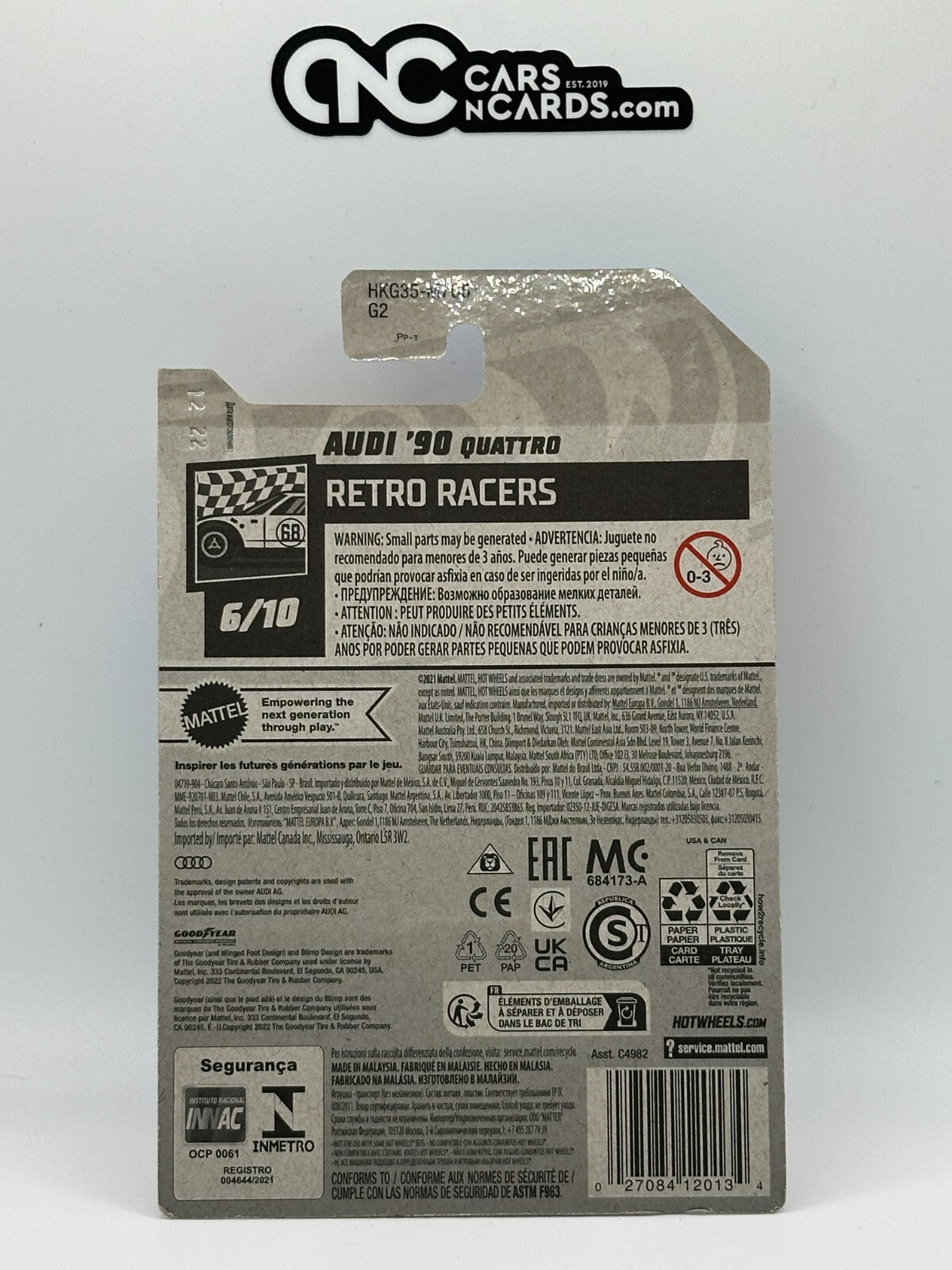 2023 Hot Wheels Retro Racers #6/10 Audi '90 Quattro White NIP