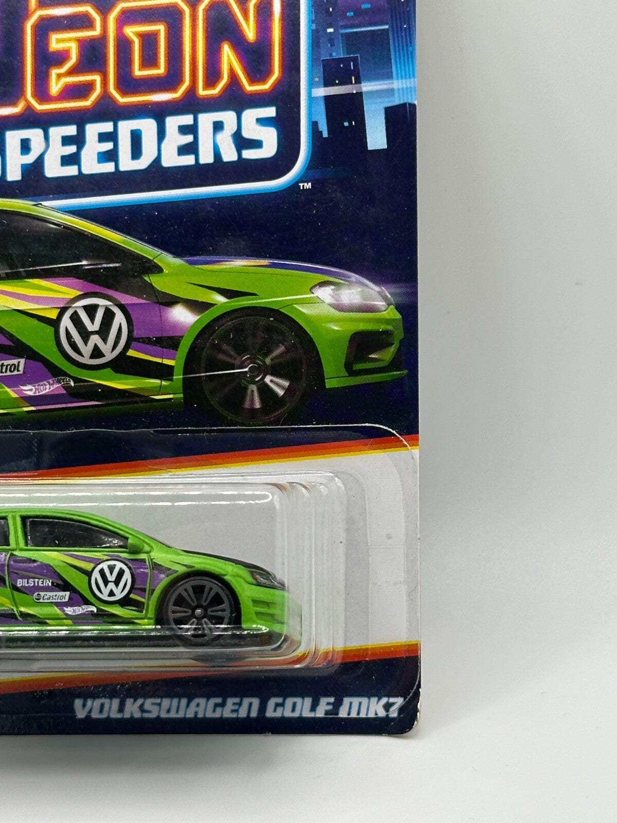 2023 Hot Wheels Neon Speeders 2:8 Volkswagen Golf MK7 (Soft Corners)