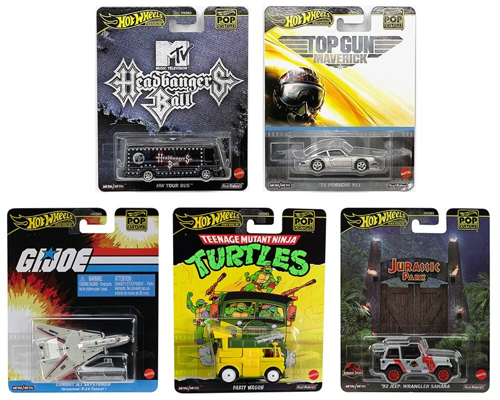 2025 Hot Wheels Premium Pop Culture K Assortment Full Set of 5 Cars