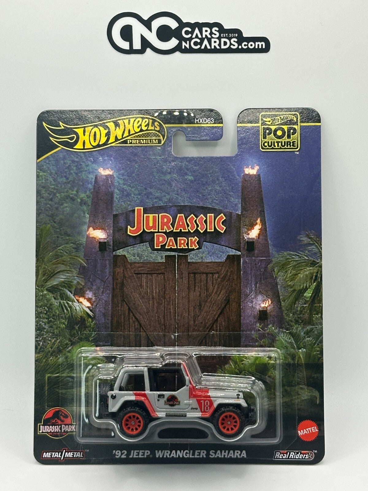 2025 Hot Wheels Premium Pop Culture Jurassic Park '92 Jeep Wrangler Sahara