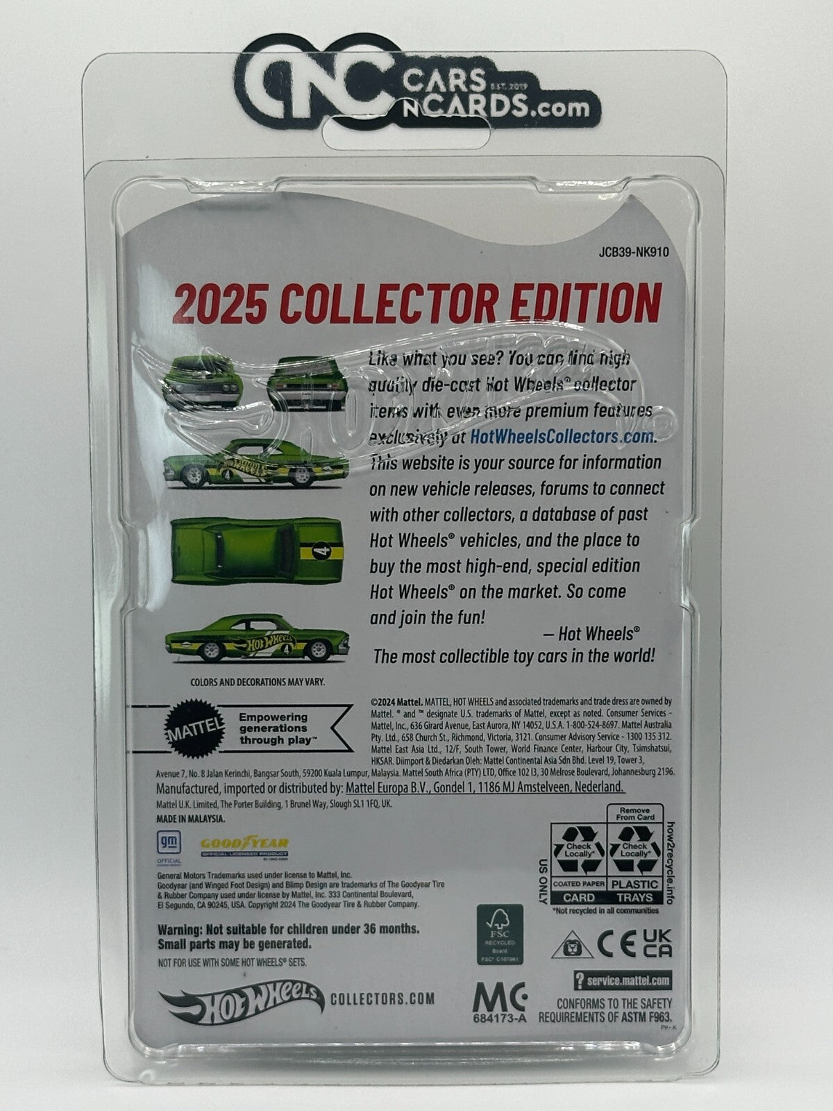 2025 Hot Wheels Mail In Collector Edition '66 Chevelle With Protector
