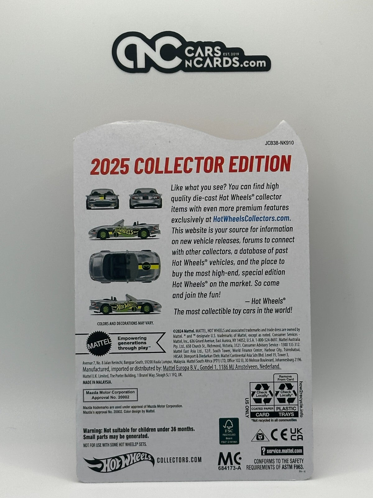 2025 Hot Wheels Mail In Collector Edition 2004 Mazda Mazdaspeed Miata Zamac