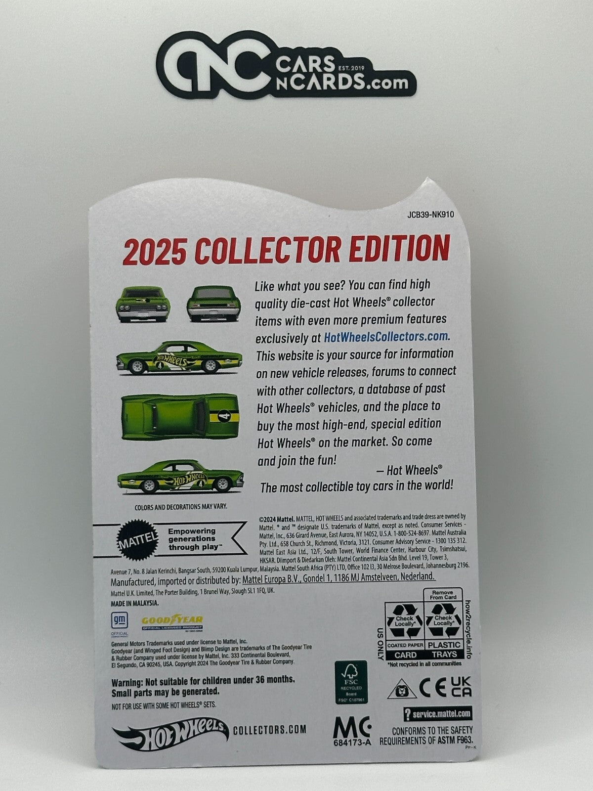 2025 Hot Wheels Mail In Collector Edition '66 Chevelle With Protector