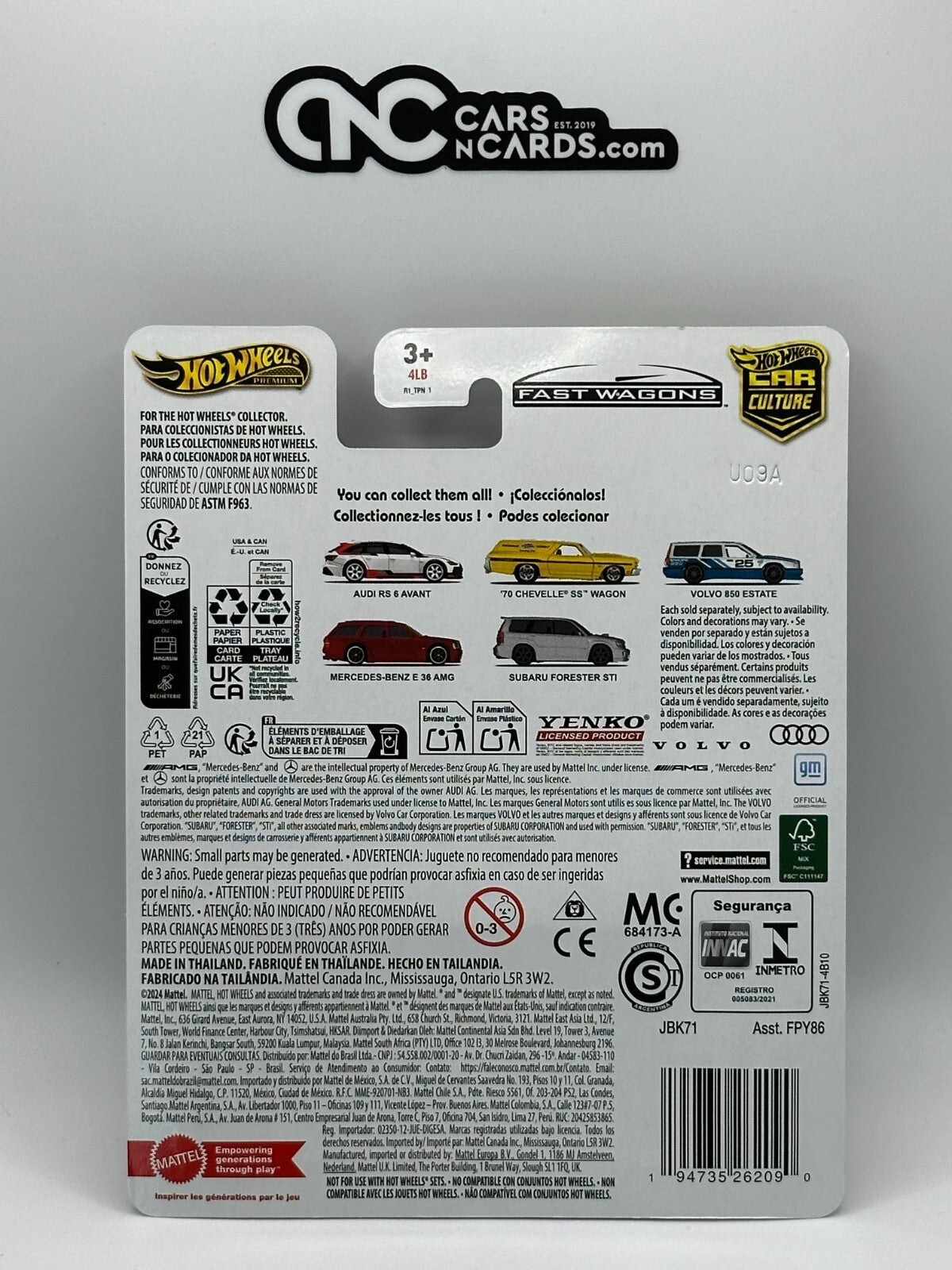 2025 Hot Wheels Premium Car Culture Fast Wagons Audi RS 6 Avant Chase 0/5