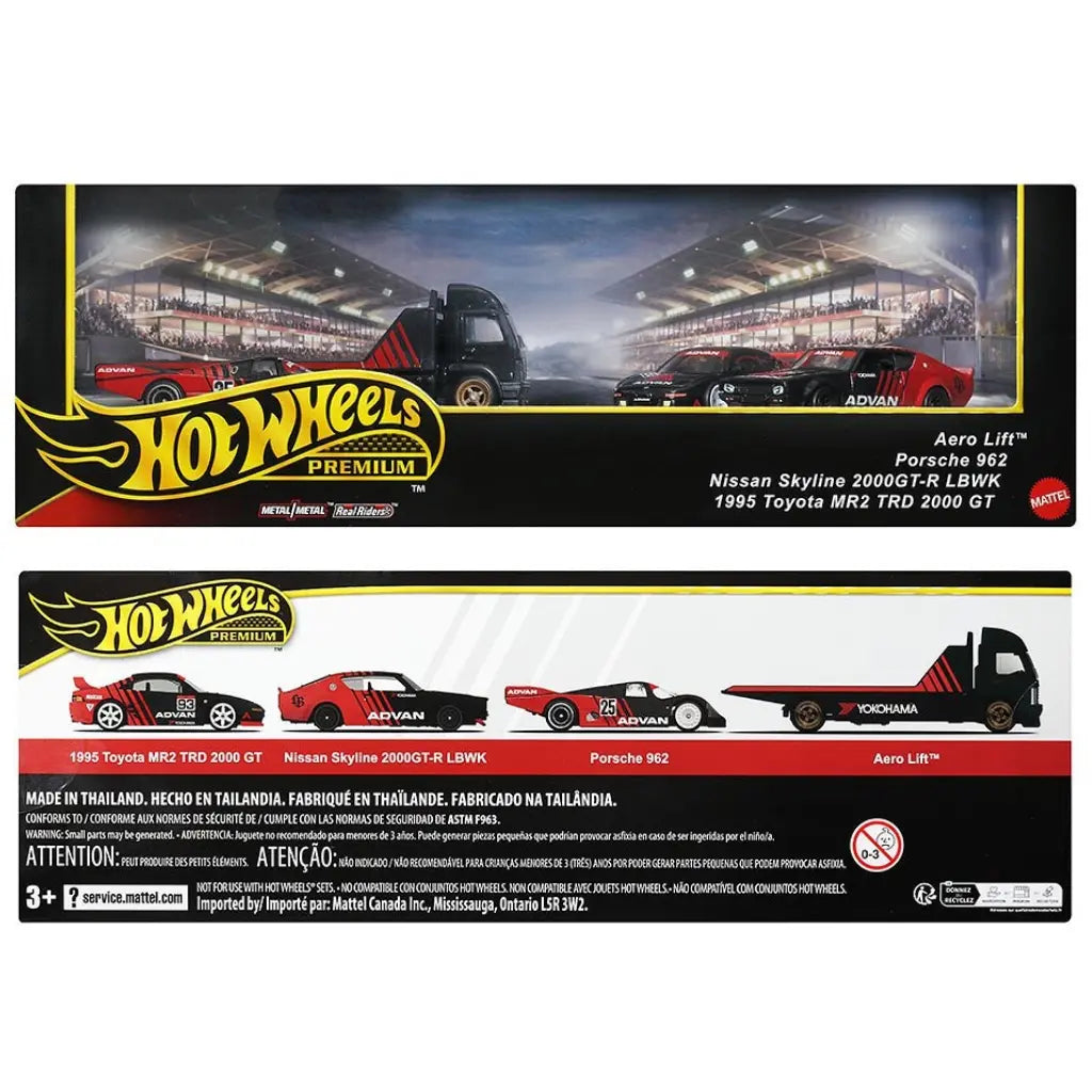 2025 Hot Wheels Premium Diorama Advan Aero Lift/Porsche 962/ Skyline/Toyota MR2