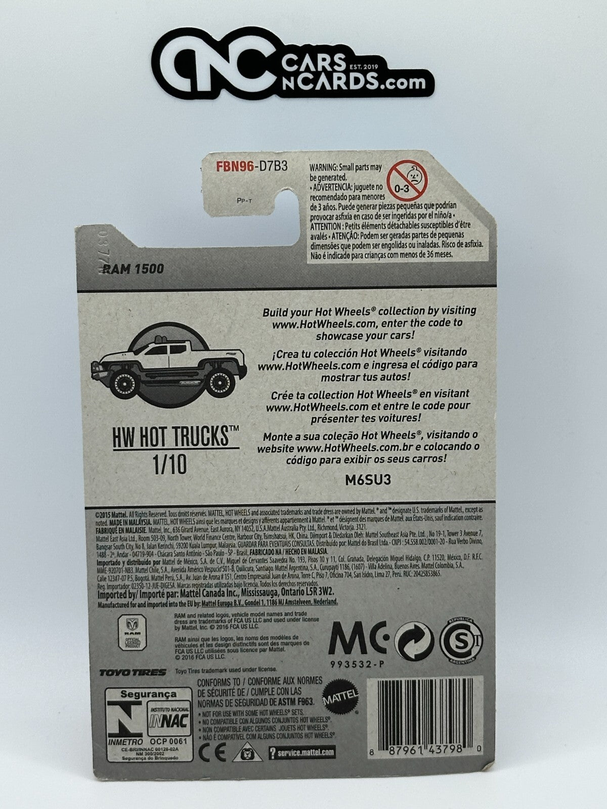 2017 Hot Wheels HW Hot Trucks 1/10 Zamac Dodge Ram 1500 Toyo Tires