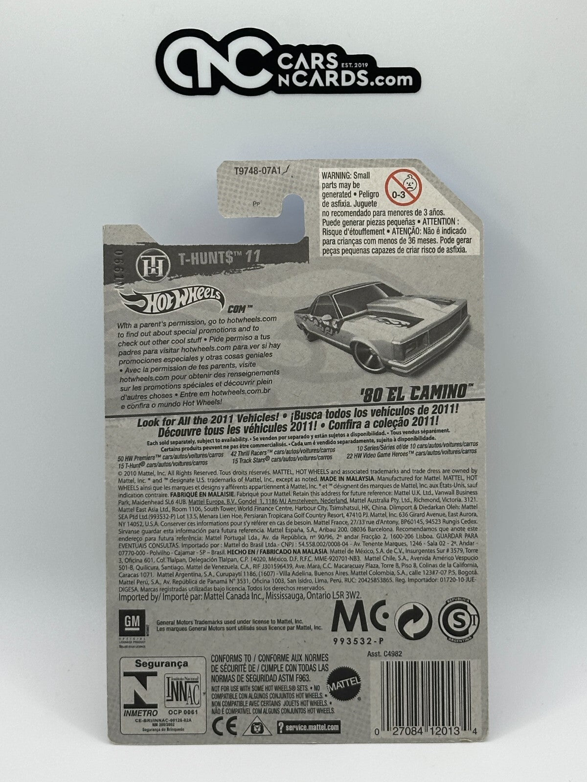2011 Hot Wheels Super Treasure Hunt '80 El Camino With Protector