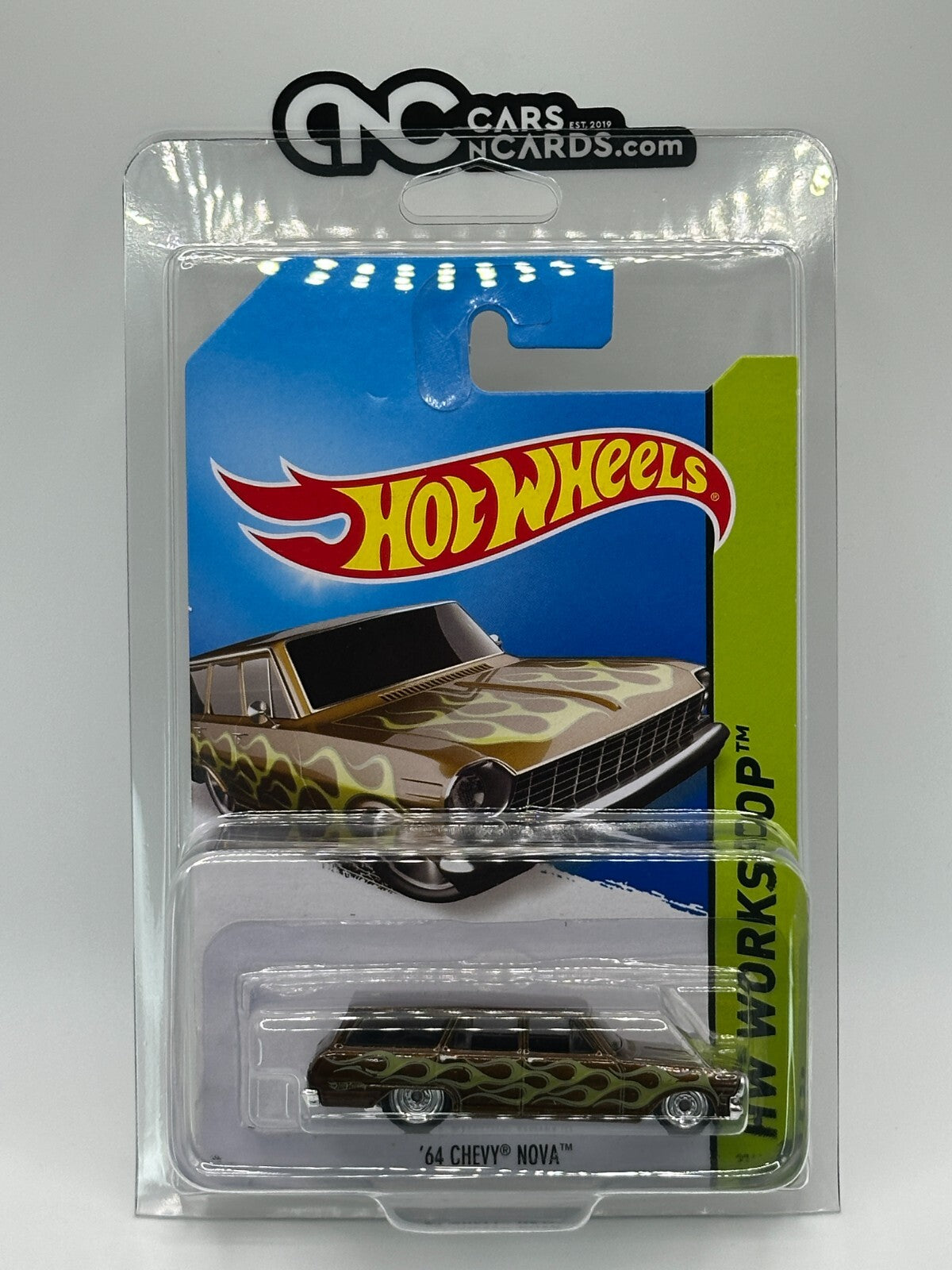 2014 Hot Wheels Super Treasure Hunt HW Workshop '64 Chevy Nova With Protector