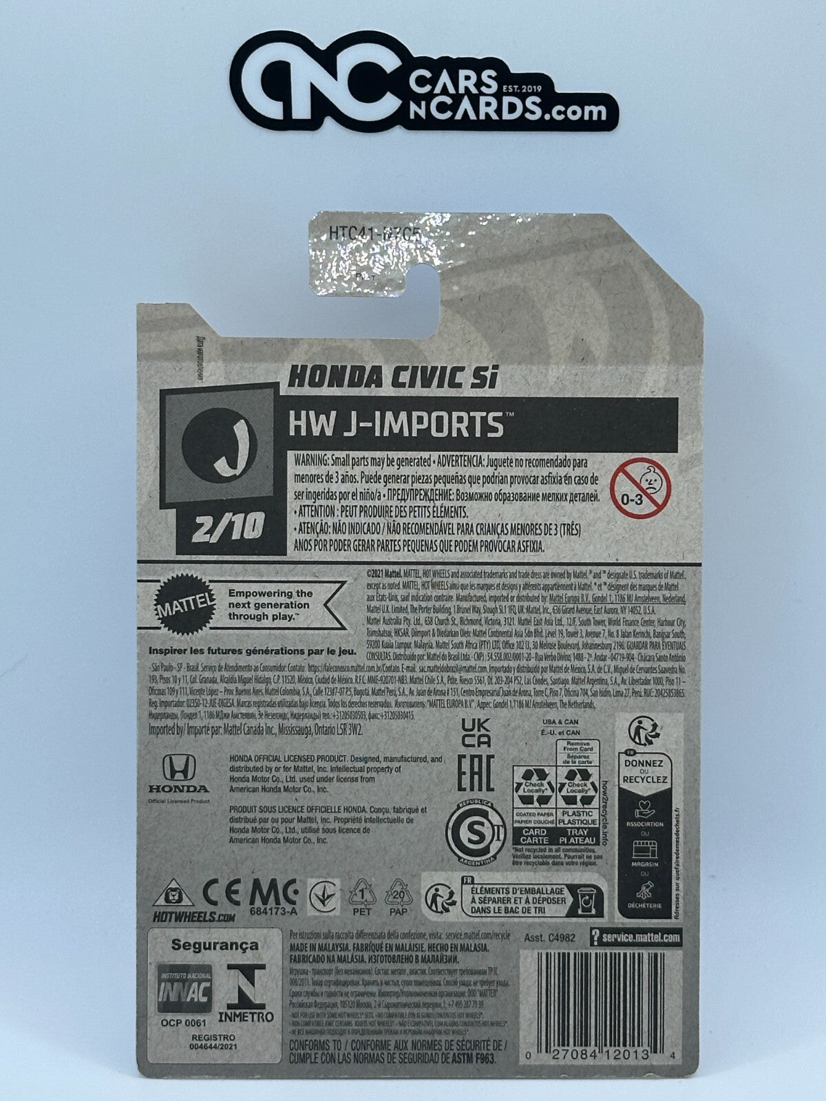 2024 Hot Wheels HW J-Imports 2/10 Honda Civic SI Gold