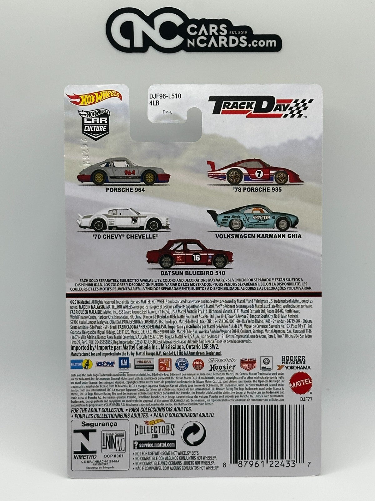 2016 Hot Wheels Premium Car Culture Track Day 4/5 Volkswagen Karmann Ghia