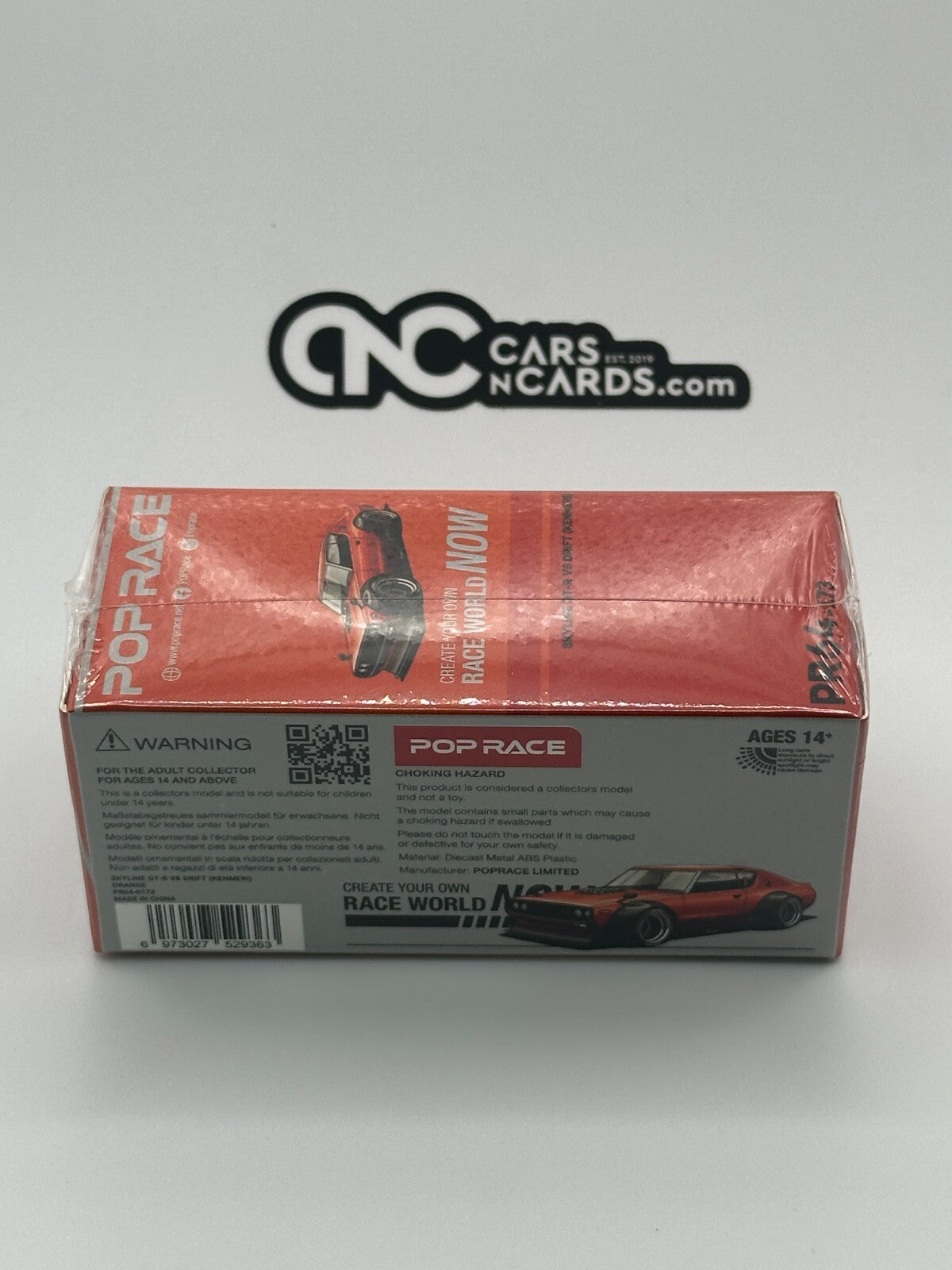 POPRACE 1:64 SKYLINE GT-R V8 DRIFT (KENMERI) ORANGE PR640173