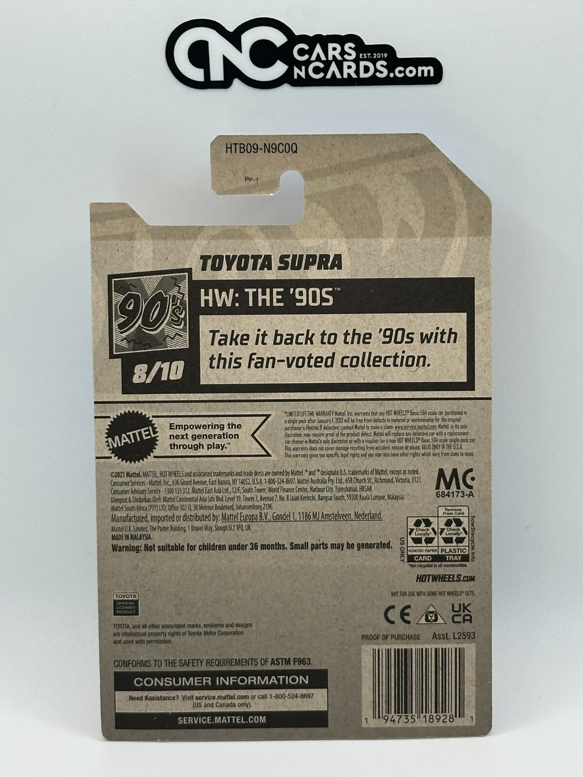 2024 Hot Wheels HW: The '90s 8/10 Toyota Supra Green