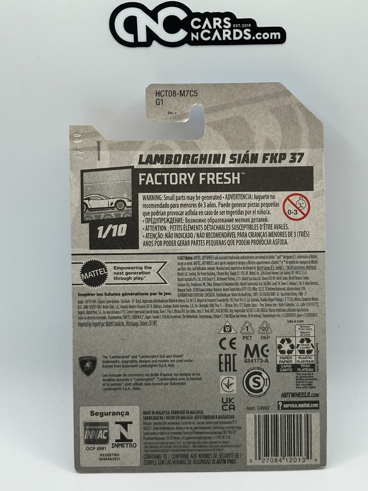 2022 Hot Wheels Factory Fresh 1/10 Lamborghini Sian FKP 37