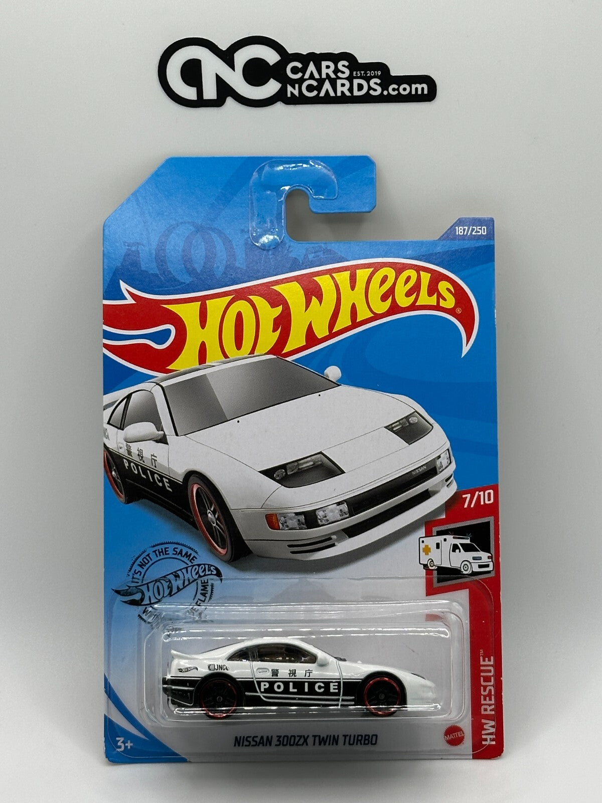2019 Hot Wheels HW Rescue 7/10 Police Nissan 300ZX Twin Turbo