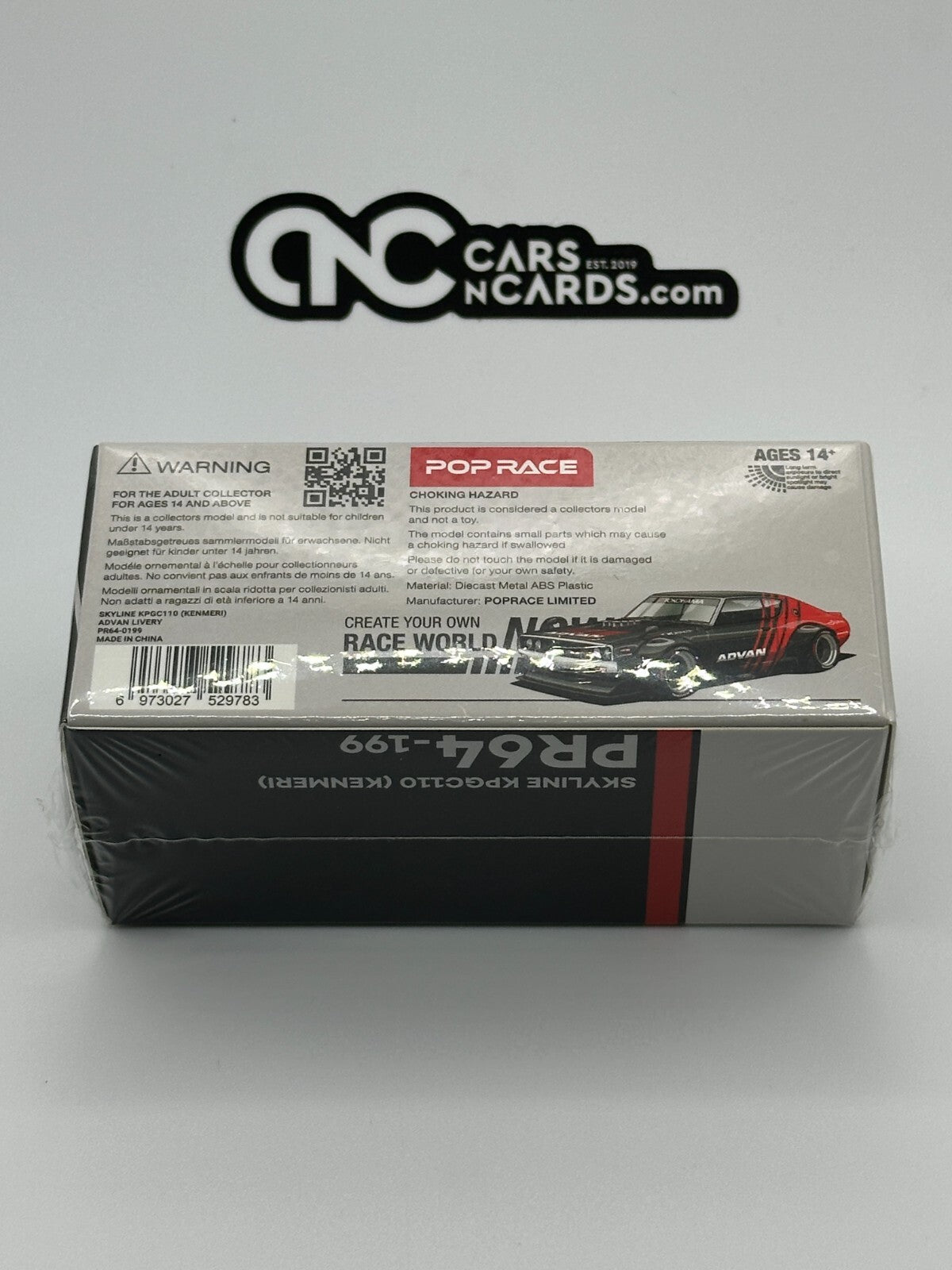 POPRACE 1:64 SKYLINE GT-R DRIFT (KENMERI) ADVAN LIVERY PR640199