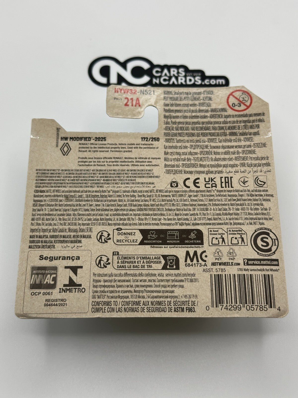 2025 Hot Wheels HW Modified 5/5 Renault Espace F1 Short Card