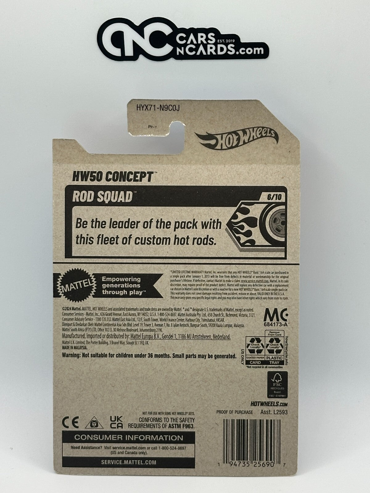 2025 Hot Wheels Rod Squad 6/10 HW50 Concept