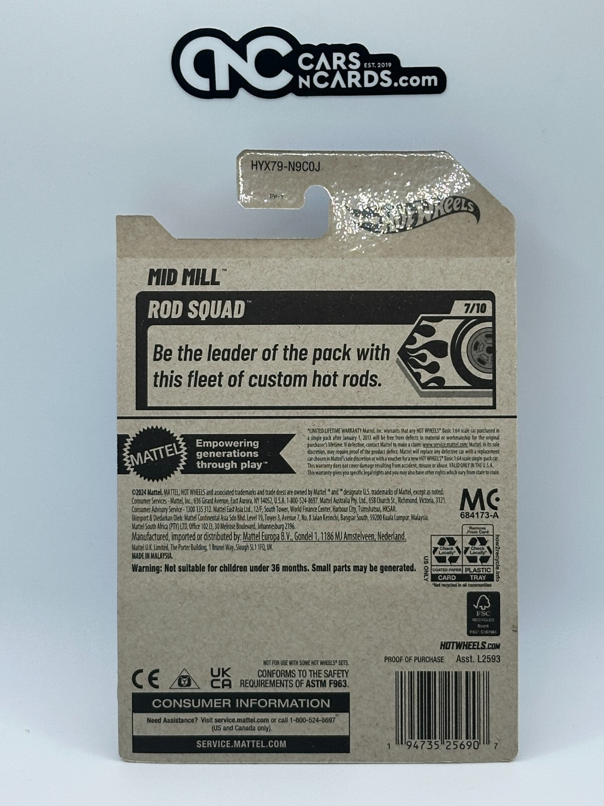 2025 Hot Wheels Rod Squad 7/10 Mid Mill