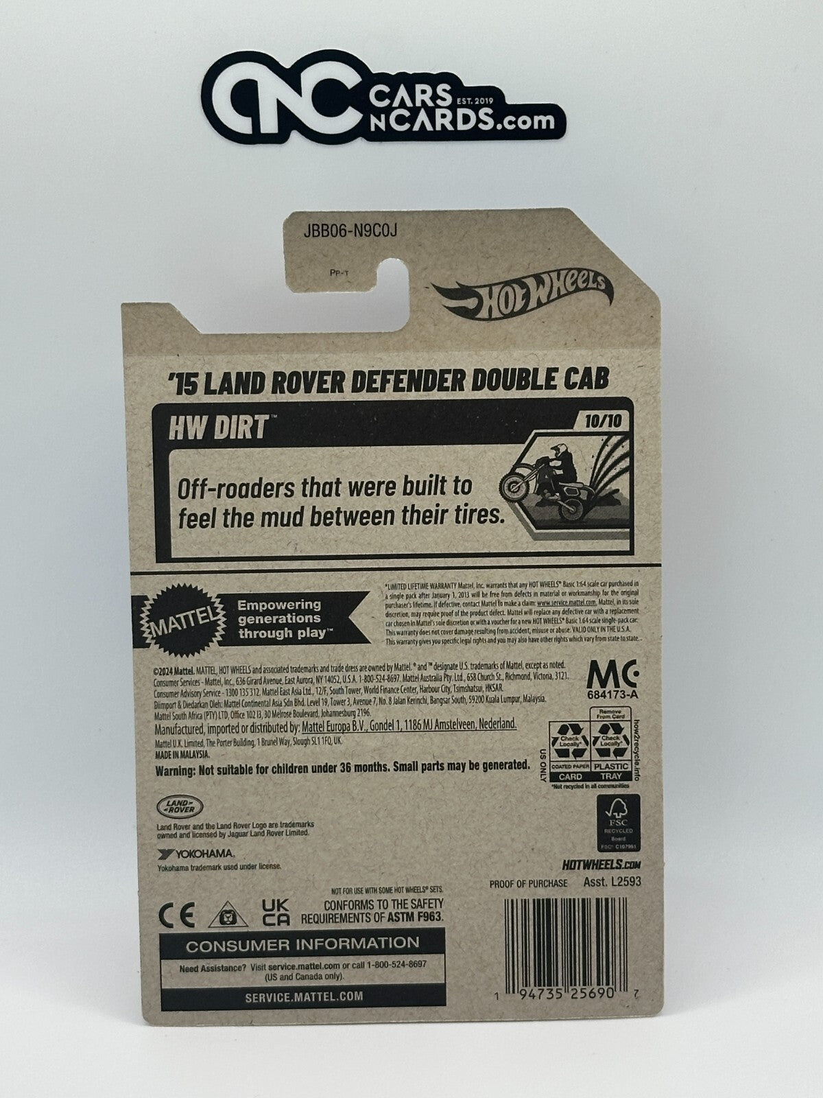 2025 Hot Wheels HW Dirt 10/10 '15 Land Rover Defender Double Cab