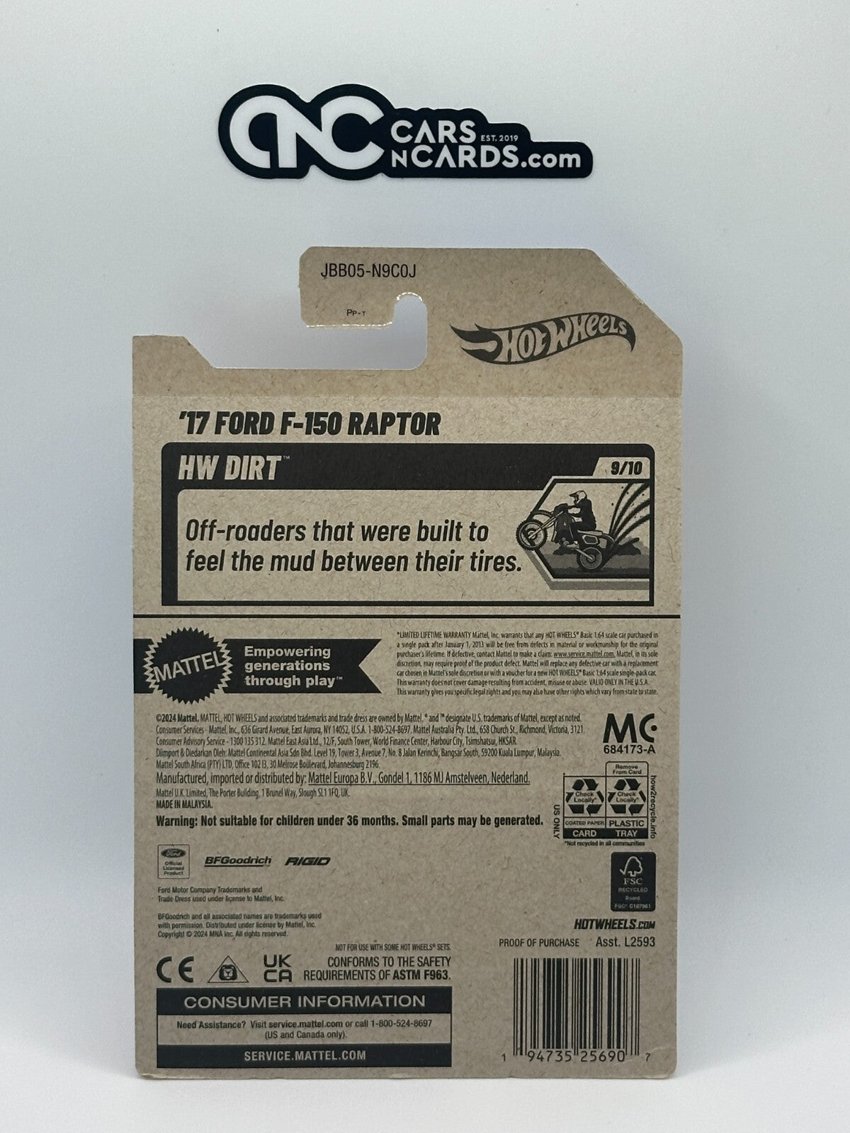 2025 Hot Wheels HW Dirt 9/10 '17 Ford F-150 Raptor