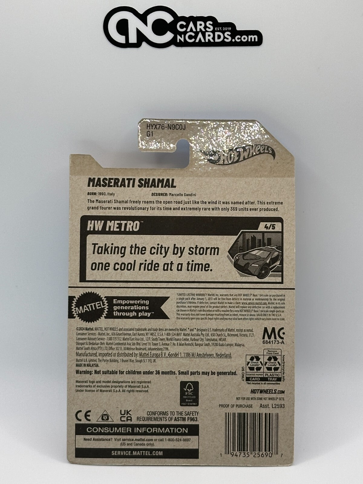 2025 Hot Wheels HW Metro 4/5 Maserati Shamal