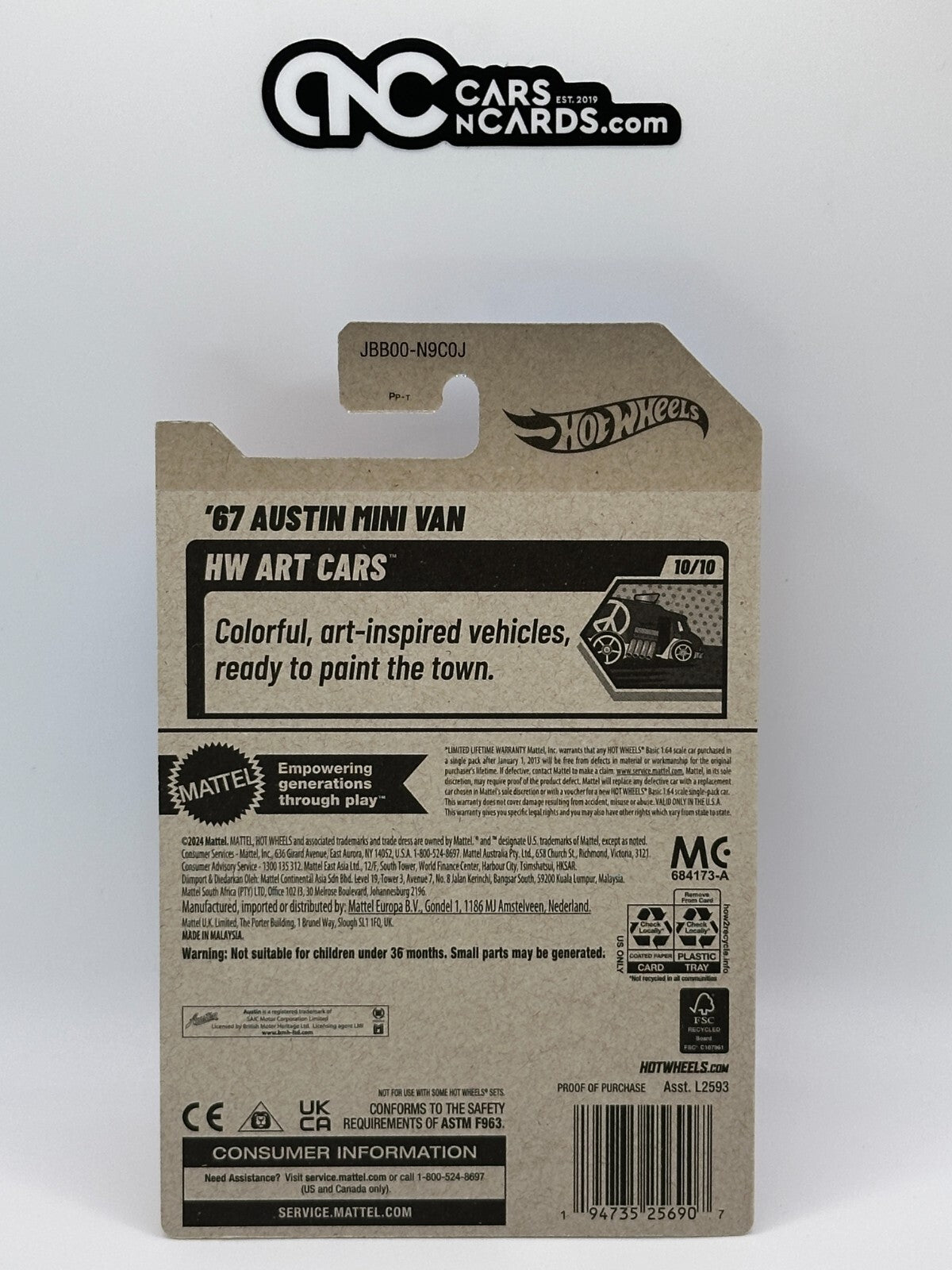 2025 Hot Wheels HW Art Cars 10/10 '67 Austin Mini Van