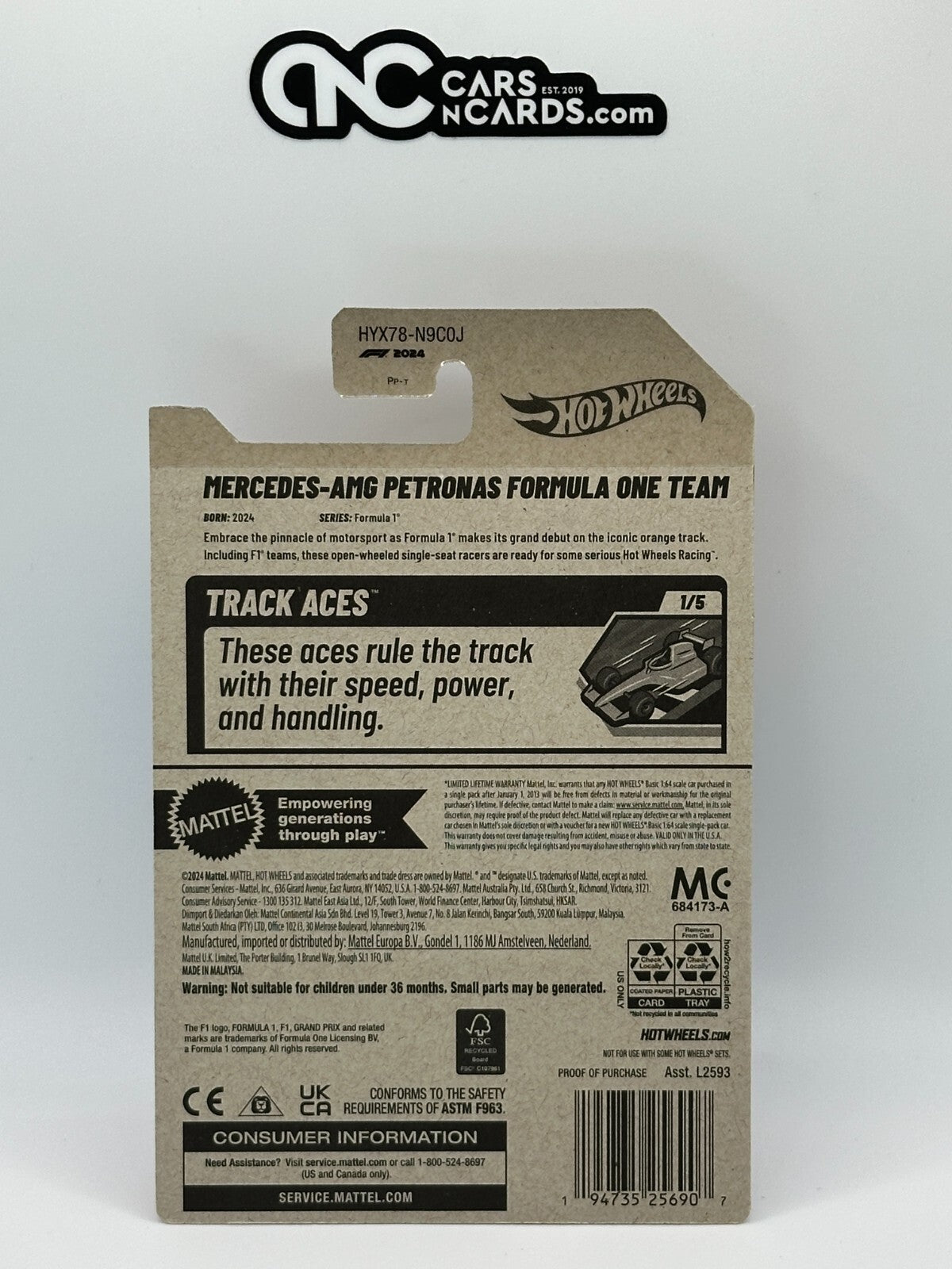 2025 Hot Wheels Mercedes-AMG F1 Formula One Team