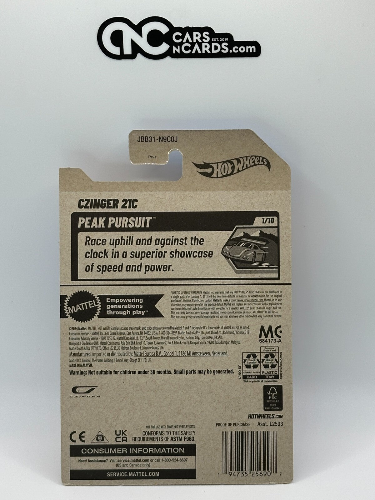 2025 Hot Wheels Peak Pursuit 1/10 Czinger 21C