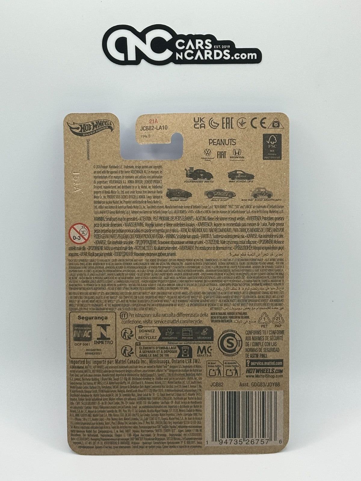 2025 Hot Wheels Silver Series 2/5 Peanuts 1985 Honda CR-X