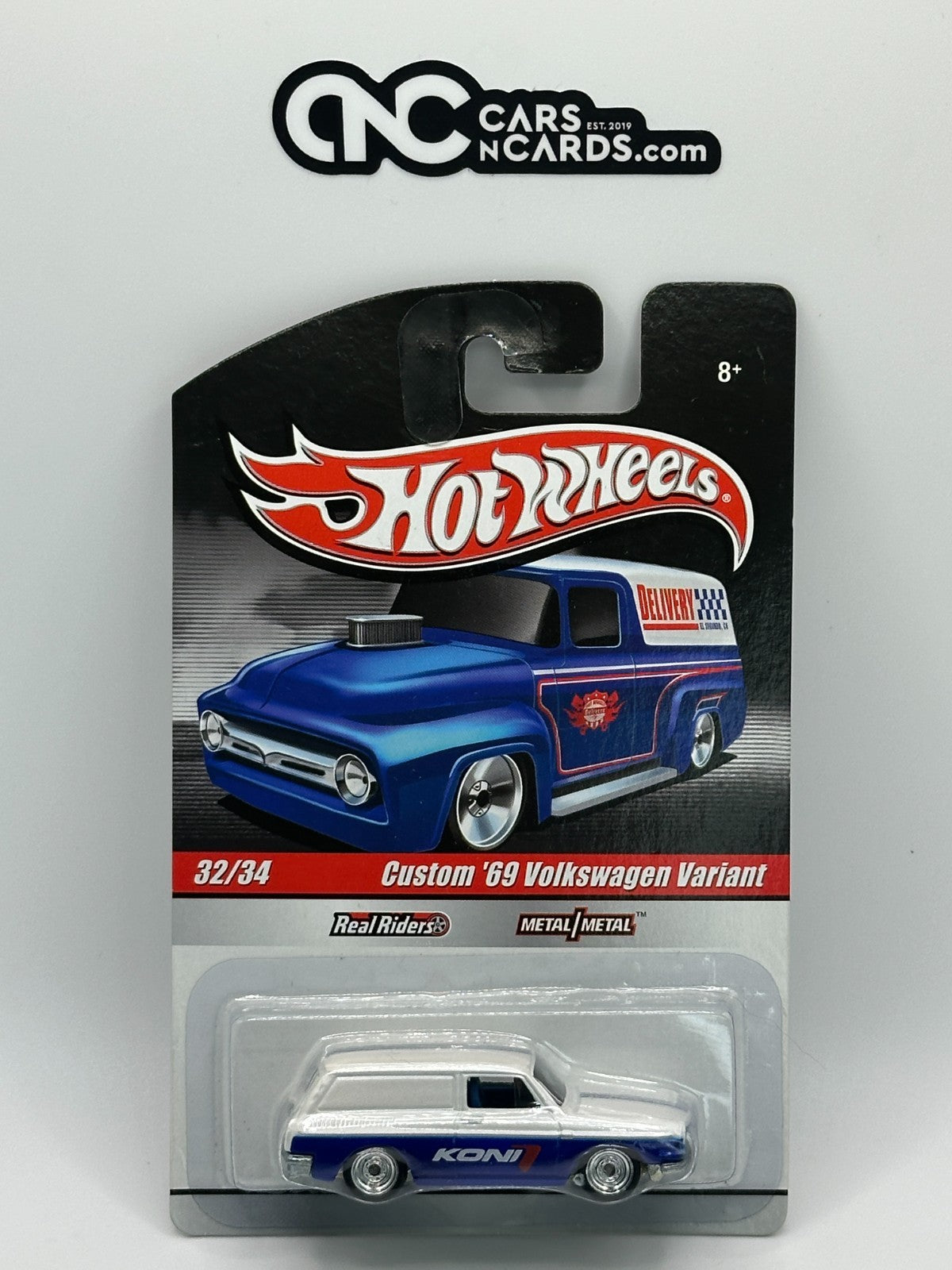 2009 Hot Wheels Delivery 32/34 Custom '69 Volkswagen Variant Koni Blue