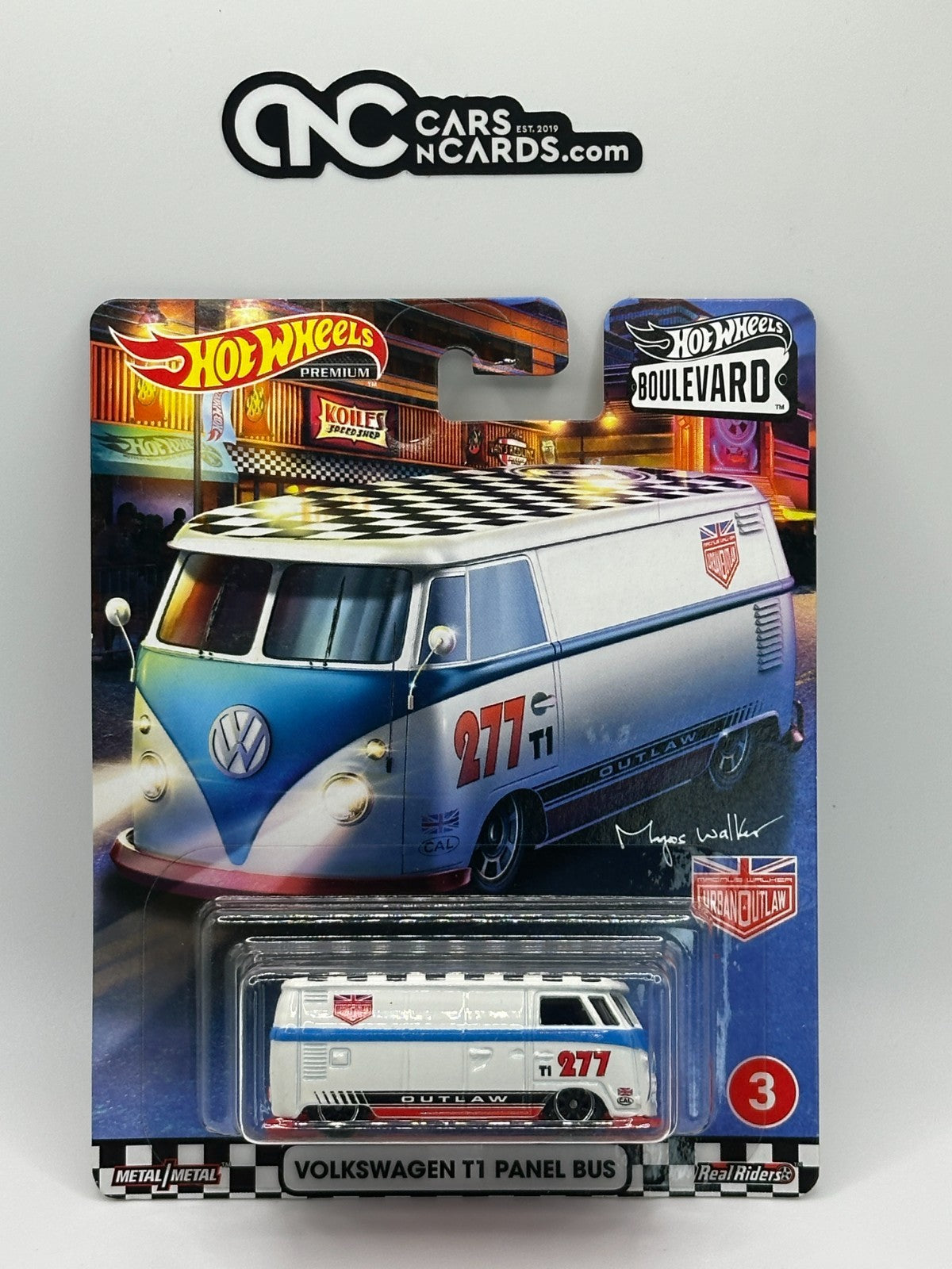2020 Hot Wheels Premium Boulevard #3 Volkswagen T1 Panel Bus With Protector