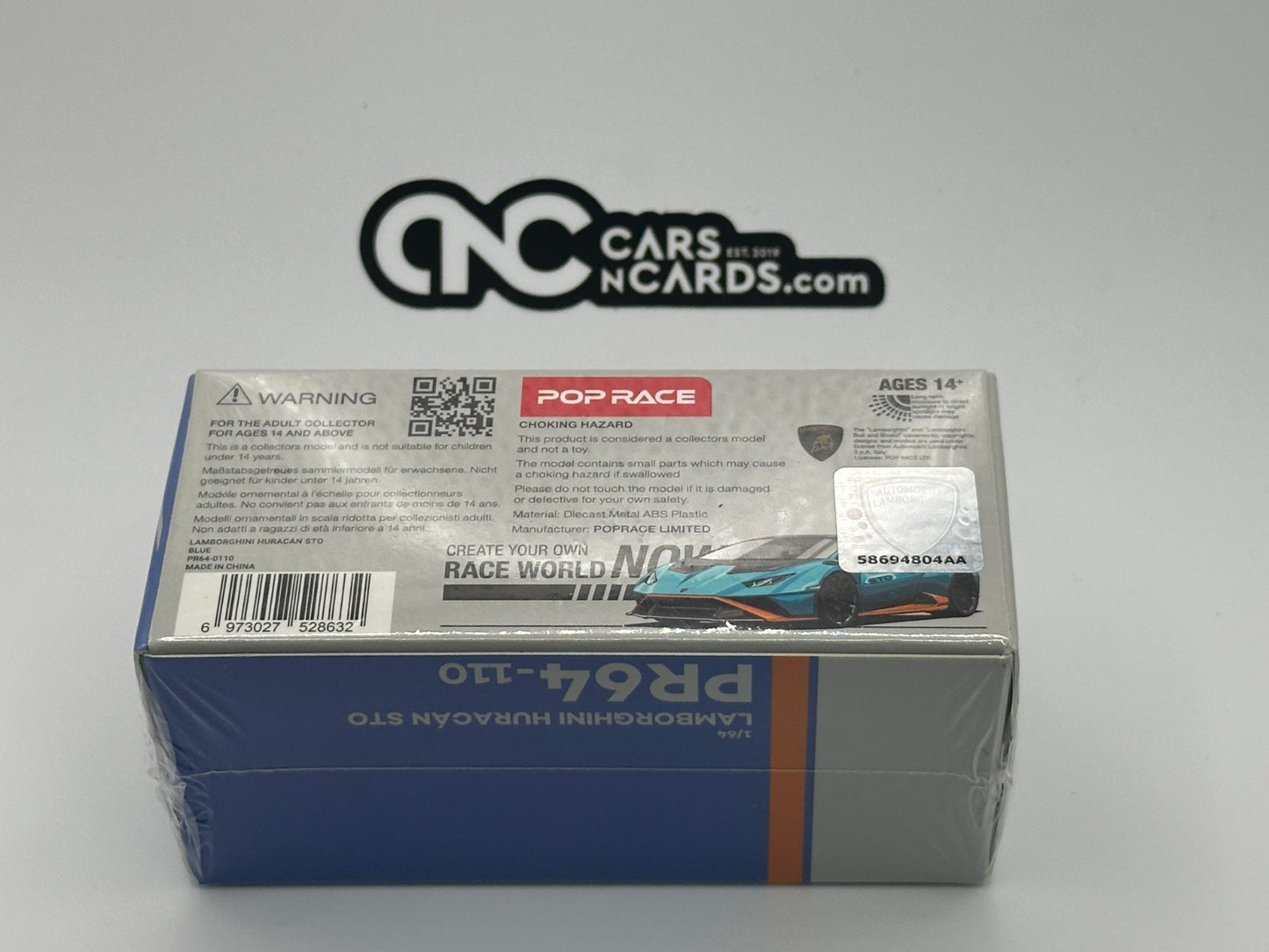 POPRACE 1:64 LAMBORGHINI HURACÁN STO BLU LAUFEY/ARANCIO XANTO PR640110