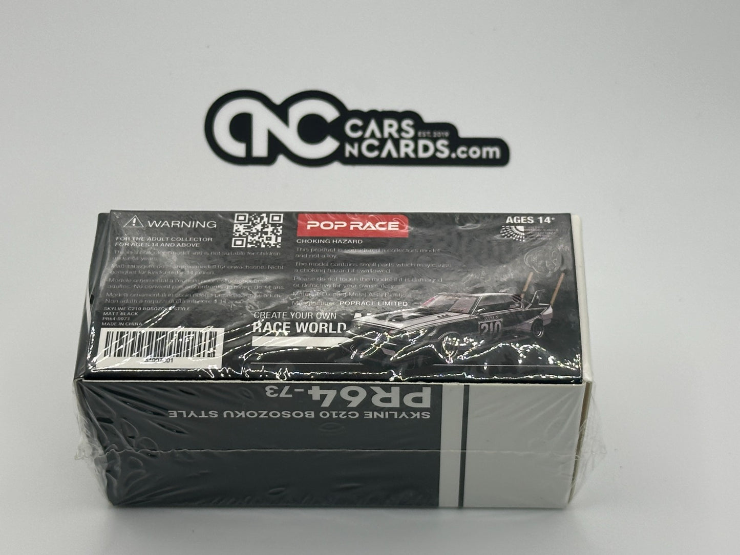 POPRACE 1:64 Skyline C210 Kaido Racer - Bosozoku Style Matt Black PR640073