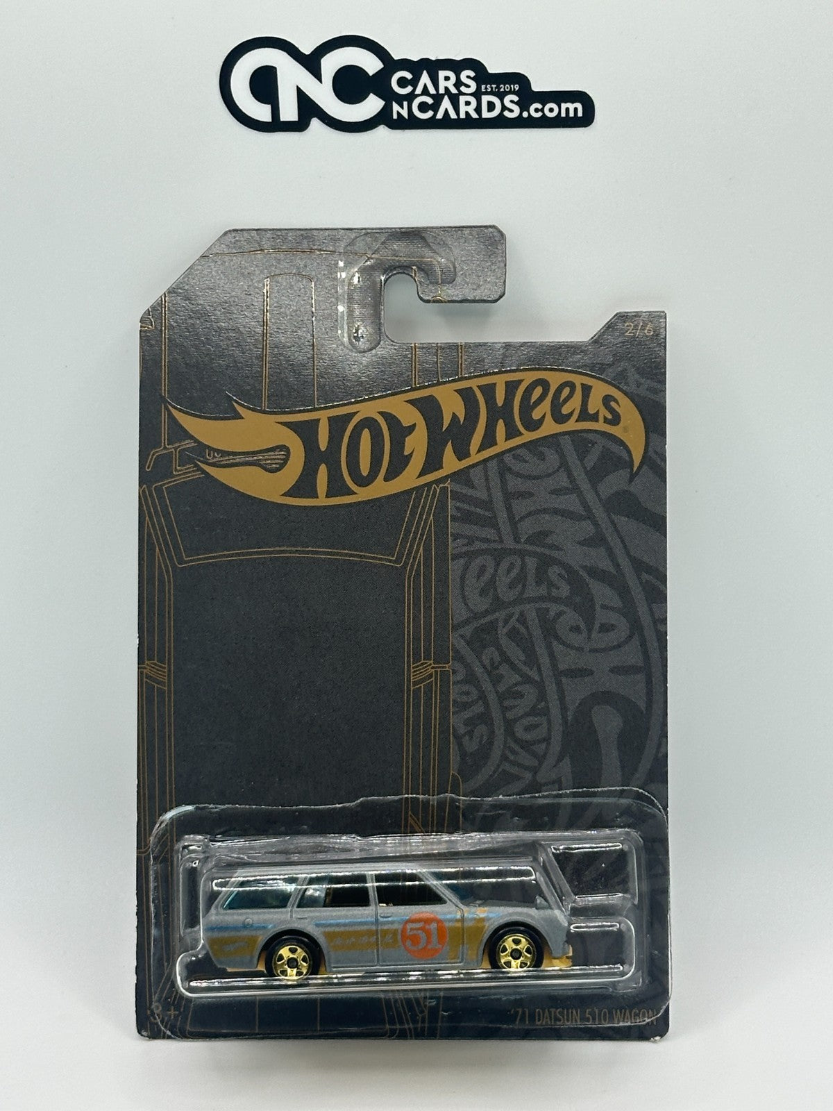 2019 Hot Wheels 51st Anniversary Satin & Chrome '71 Datsun 510 Wagon