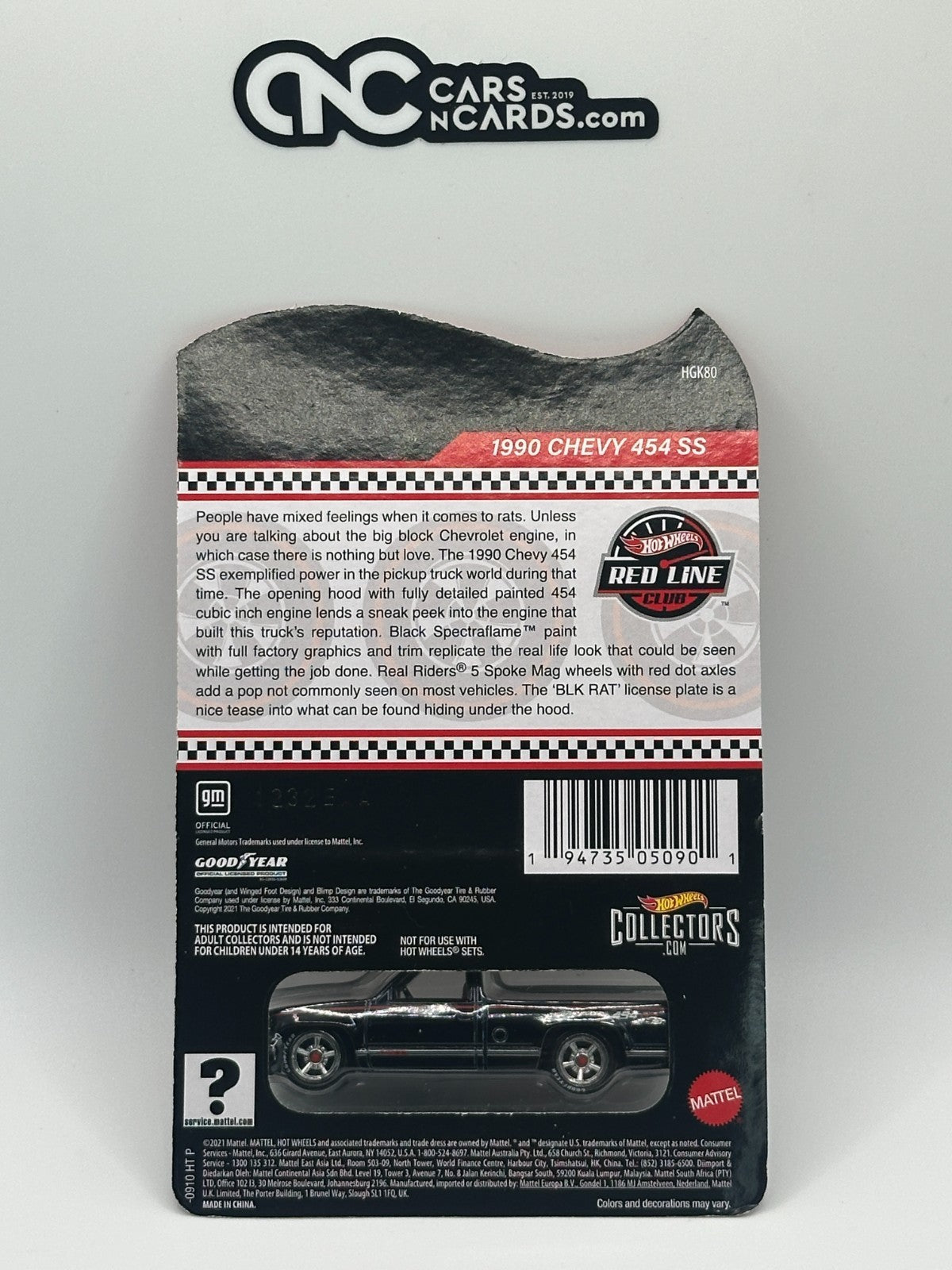 2022 Hot Wheels RLC 1990 Chevy 454 SS Black With Protector