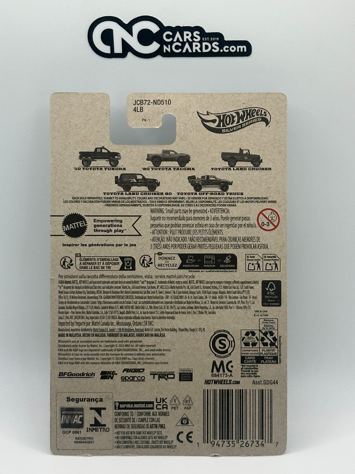 2025 Hot Wheels Silver Series Toyota 2/5 '20 Toyota Tacoma Green