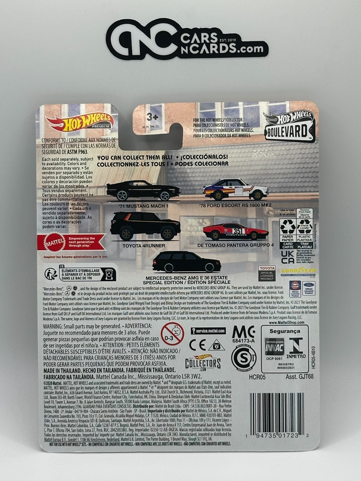2022 Hot Wheels Premium Boulevard #60 Mercedes-Benz AMG E36 With Protector