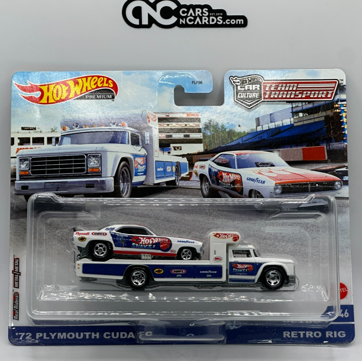 2022 Hot Wheels Premium Team Transport #46 '72 Plymouth Cuda FC Retro Rig