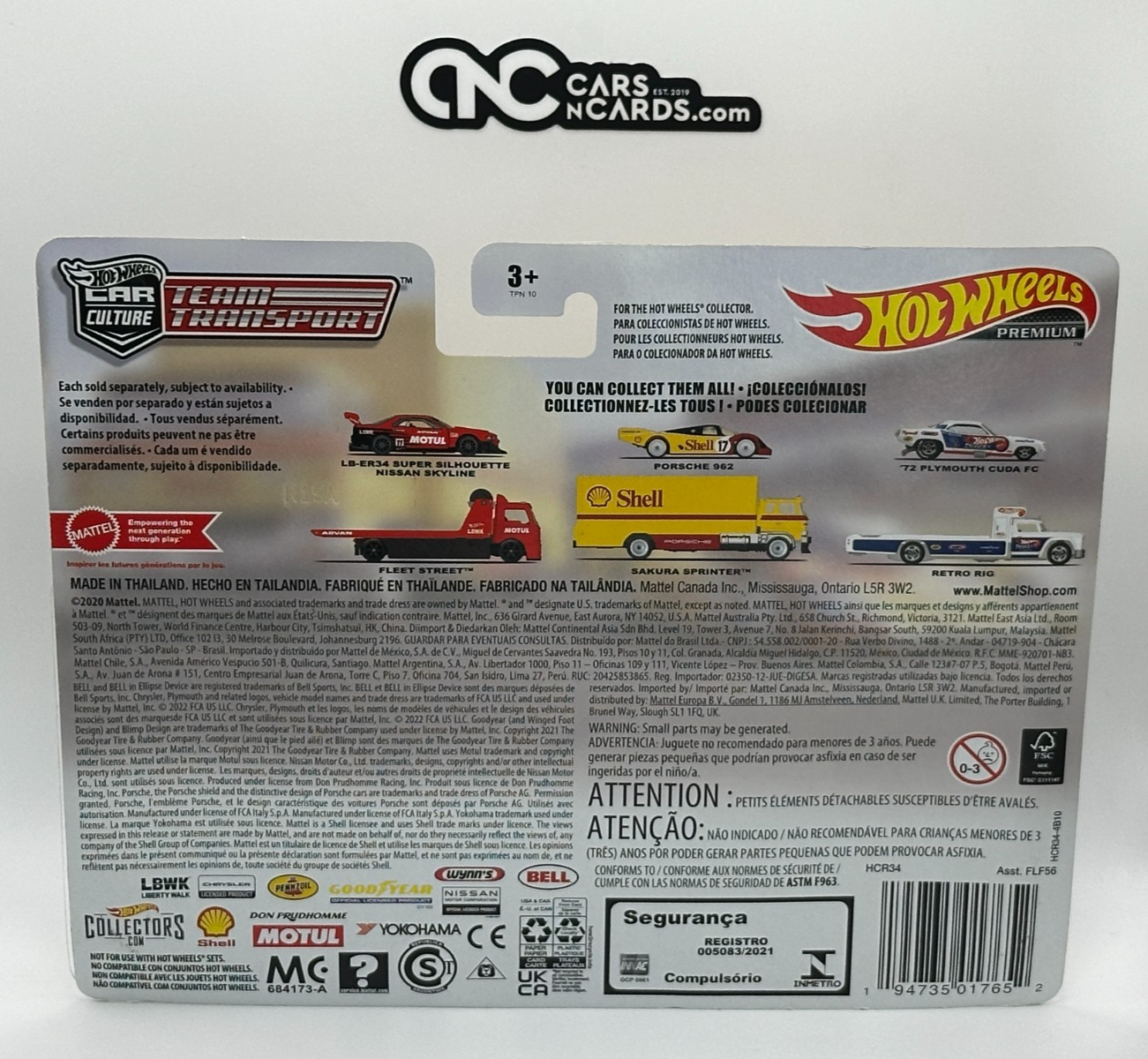 2022 Hot Wheels Premium Team Transport #45 Porsche 962 Sakura Sprinter Shell