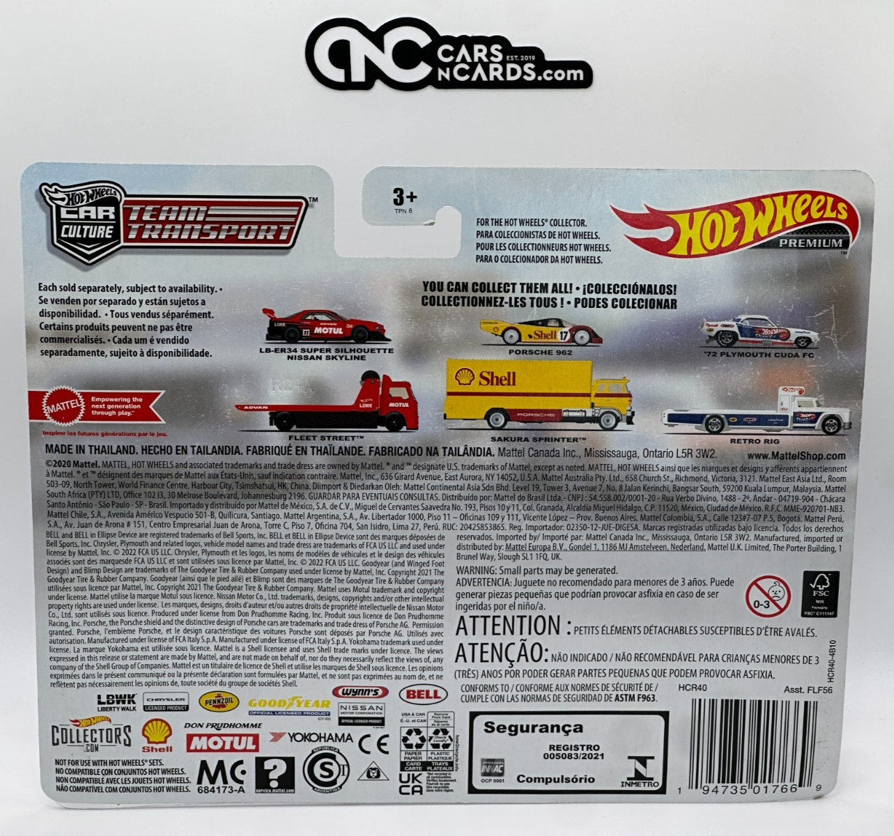 2022 Hot Wheels Premium Team Transport #46 '72 Plymouth Cuda FC Retro Rig