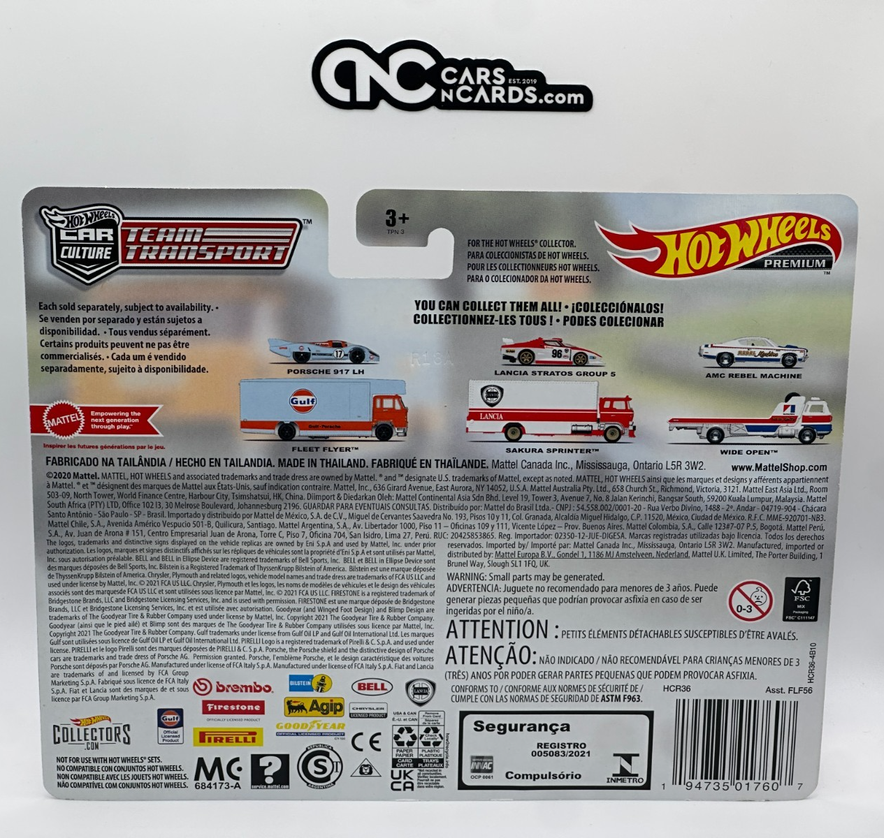 2022 Hot Wheels Premium Team Transport #41 Porsche 917 LH Fleet Flyer