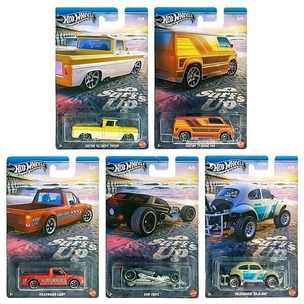 2025 Hot Wheels Silver Series Surf's Up Full Set of 5 Cars
