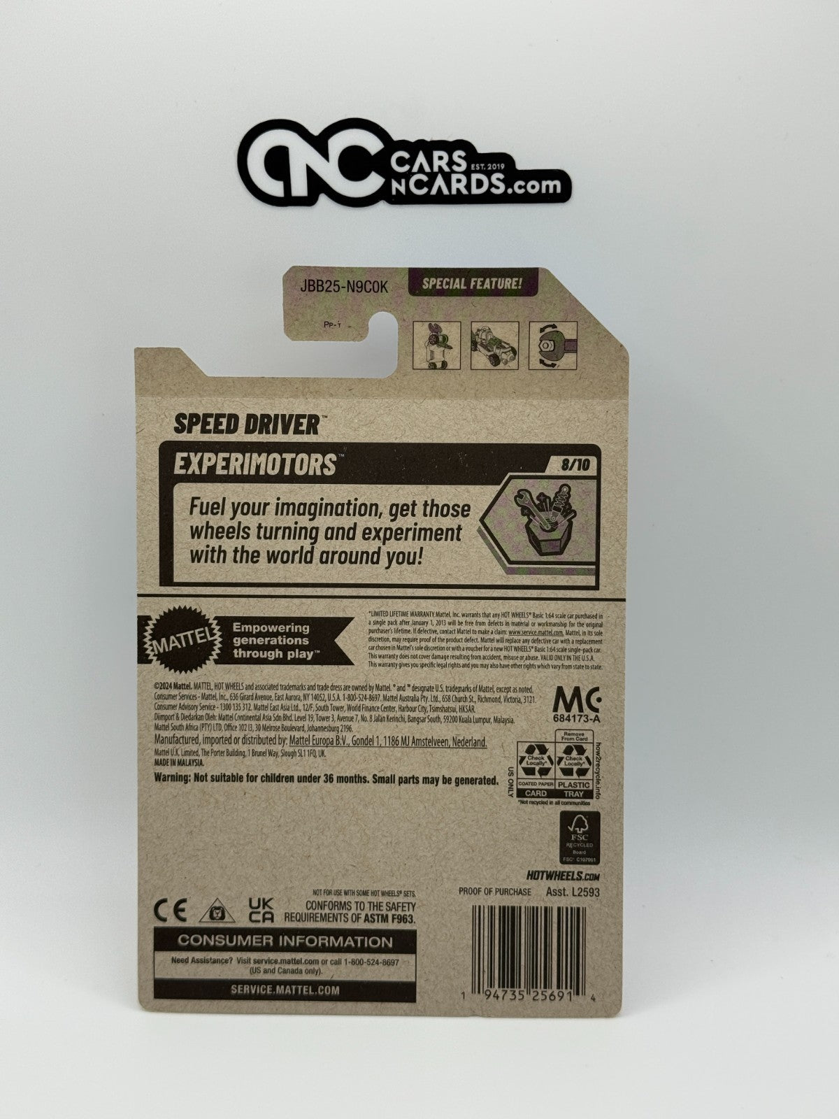 2025 Hot Wheels Experimotors 8/10 Speed Driver