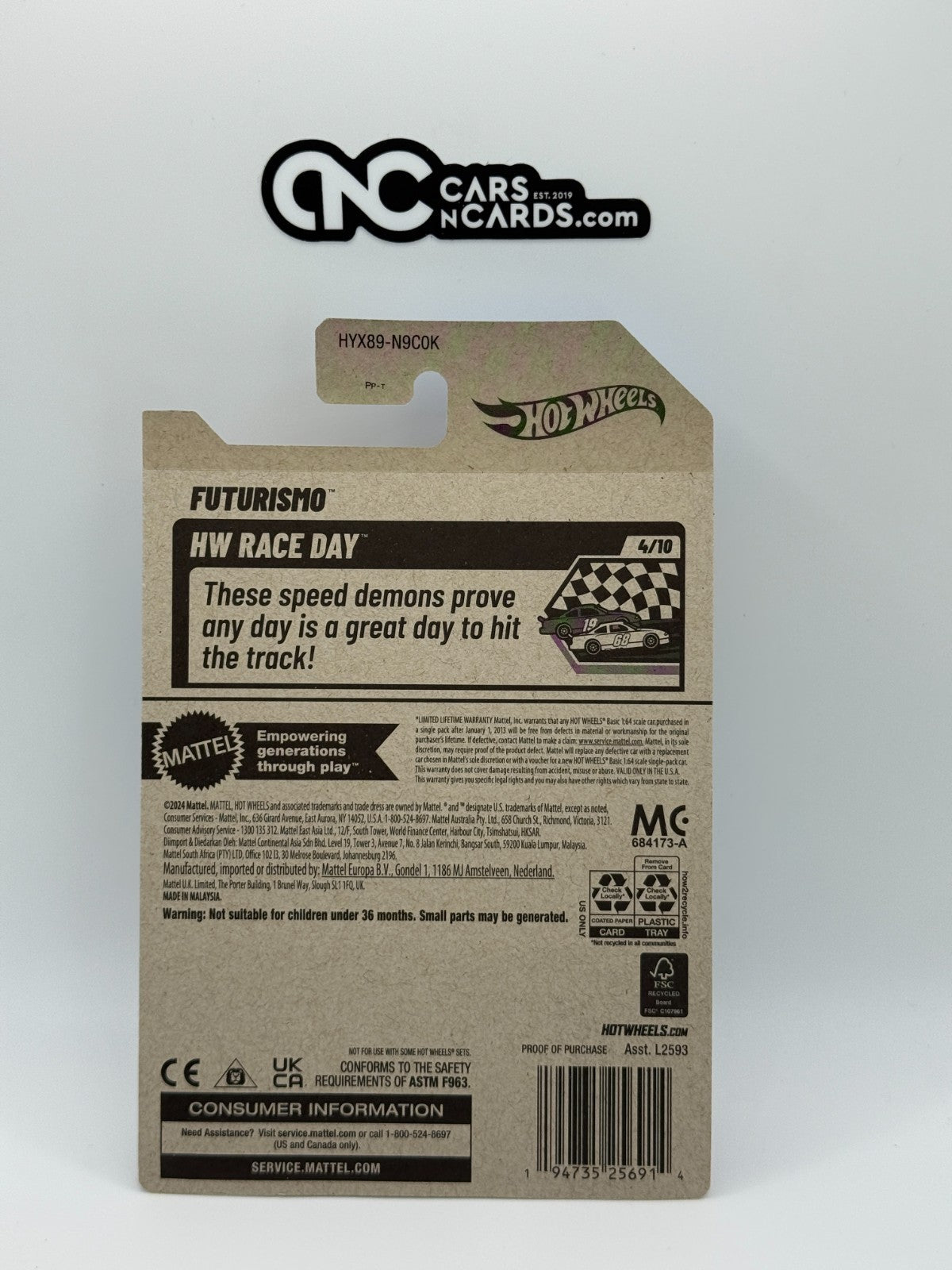 2025 Hot Wheels HW Race Day 4/10 Futurismo